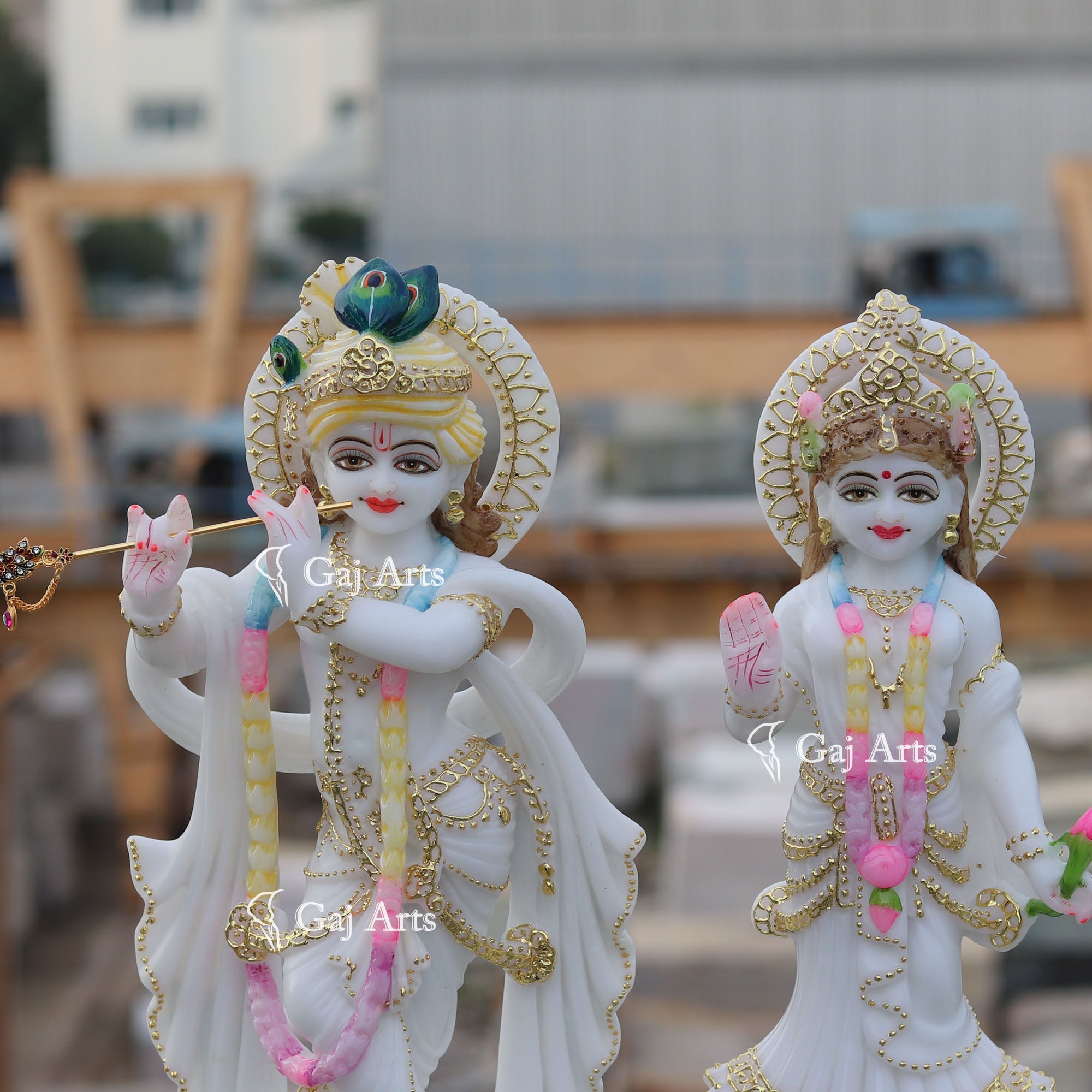 Marble Radha Krishna Idol | 15 Inch