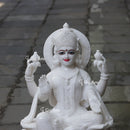 White Marble Lakshmi Mata Murti | 27 Inch