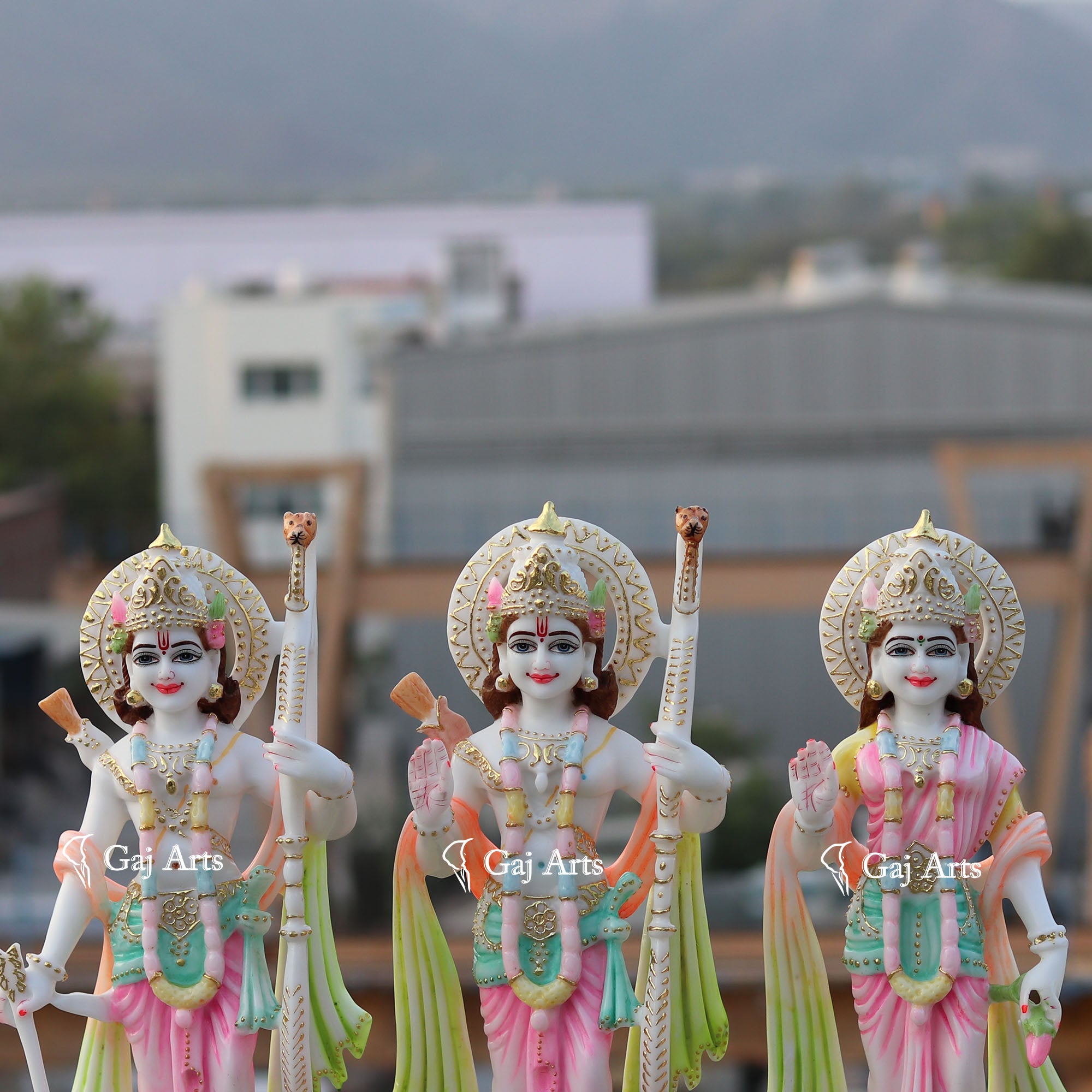 Ethiopia Marble Ram Jodi Idol | 18 Inch