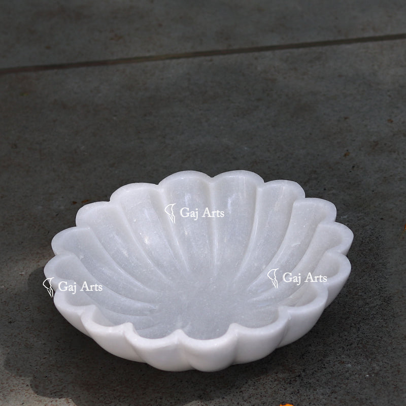Marble Flower Bowl 9"