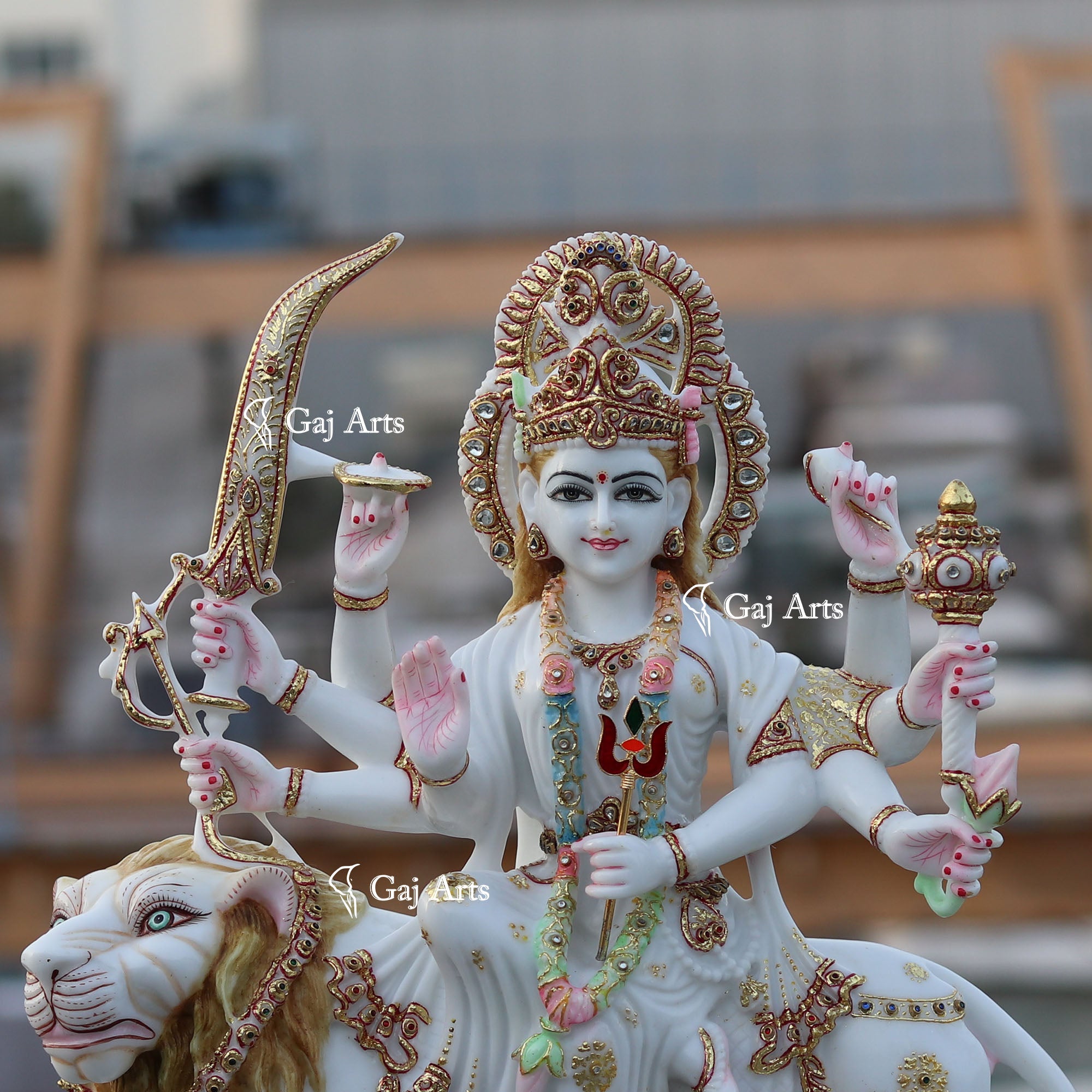 Marble Durga Maa Idol | 18 Inch