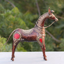 Dhokra Art Horse 11"