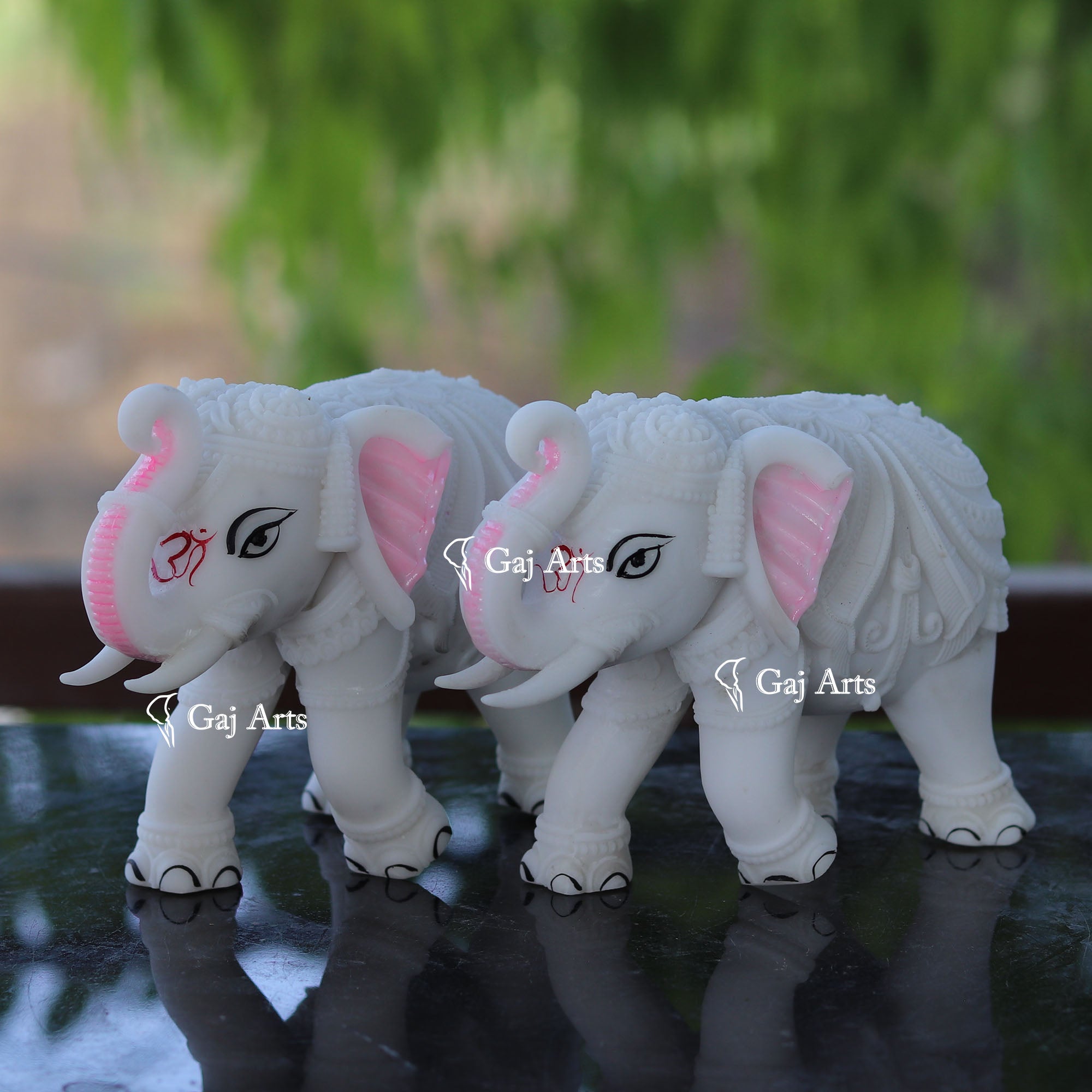 Korean Marble  Elephant Statue | 7 Inch