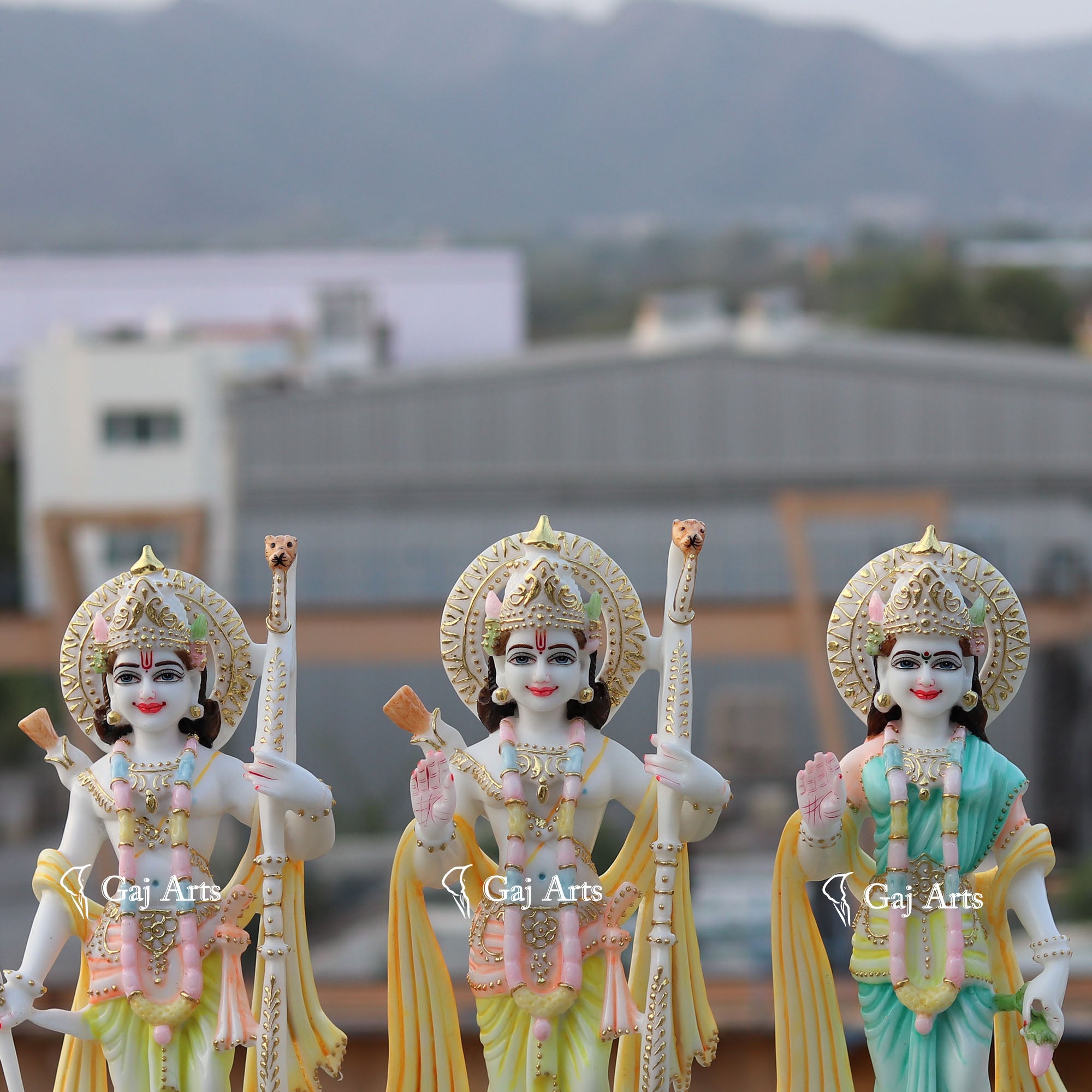 Ethiopia Marble Ram Jodi Idol | 18 Inch