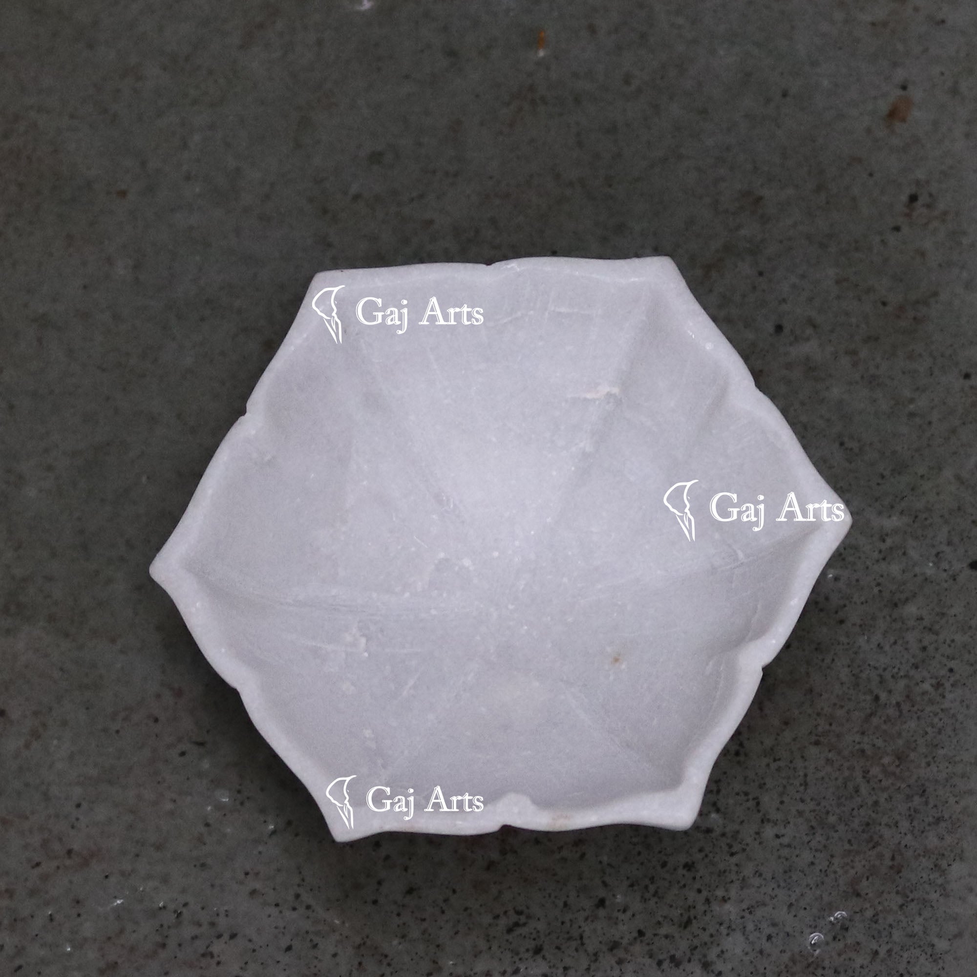 White Marble Tiny Flower Bowl | 5 Inch