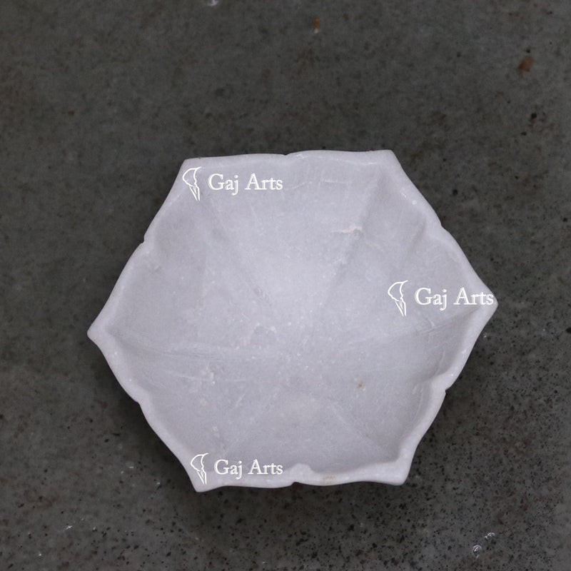 Marble Flower Bowl 5"