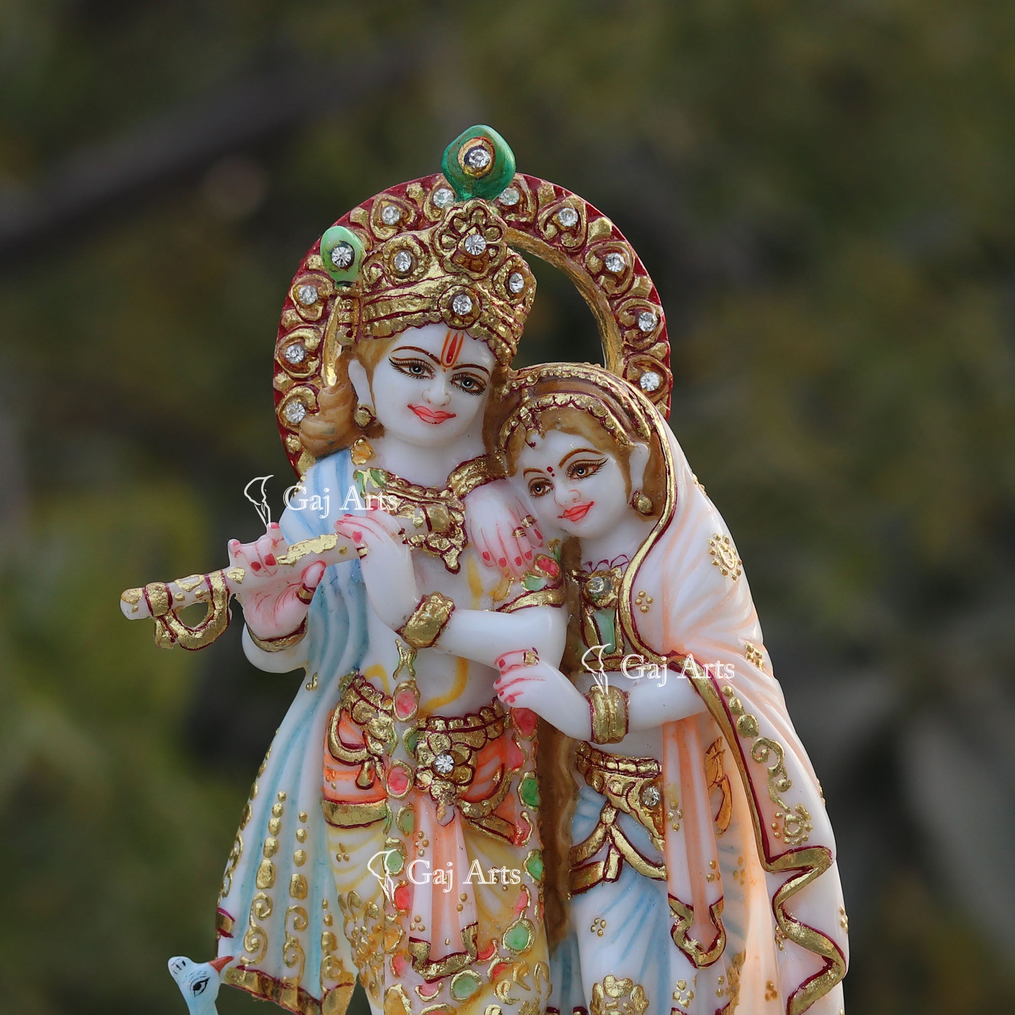 Marble Radha Krishna Jodi | 9 Inch