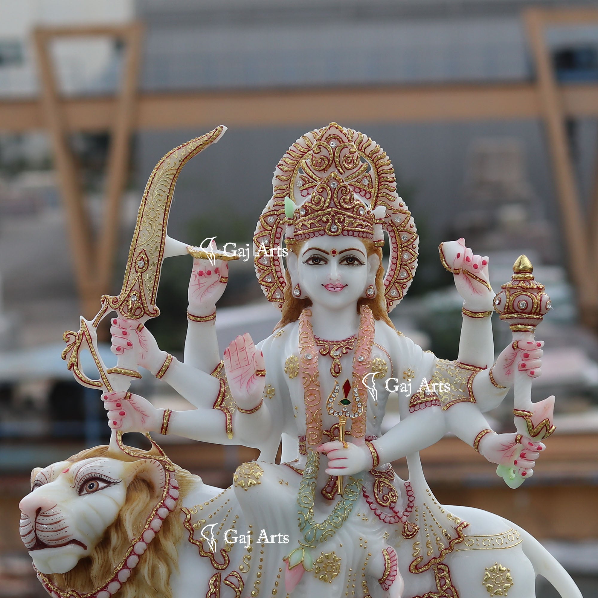 Marble Durga Maa Idol | 18 Inch