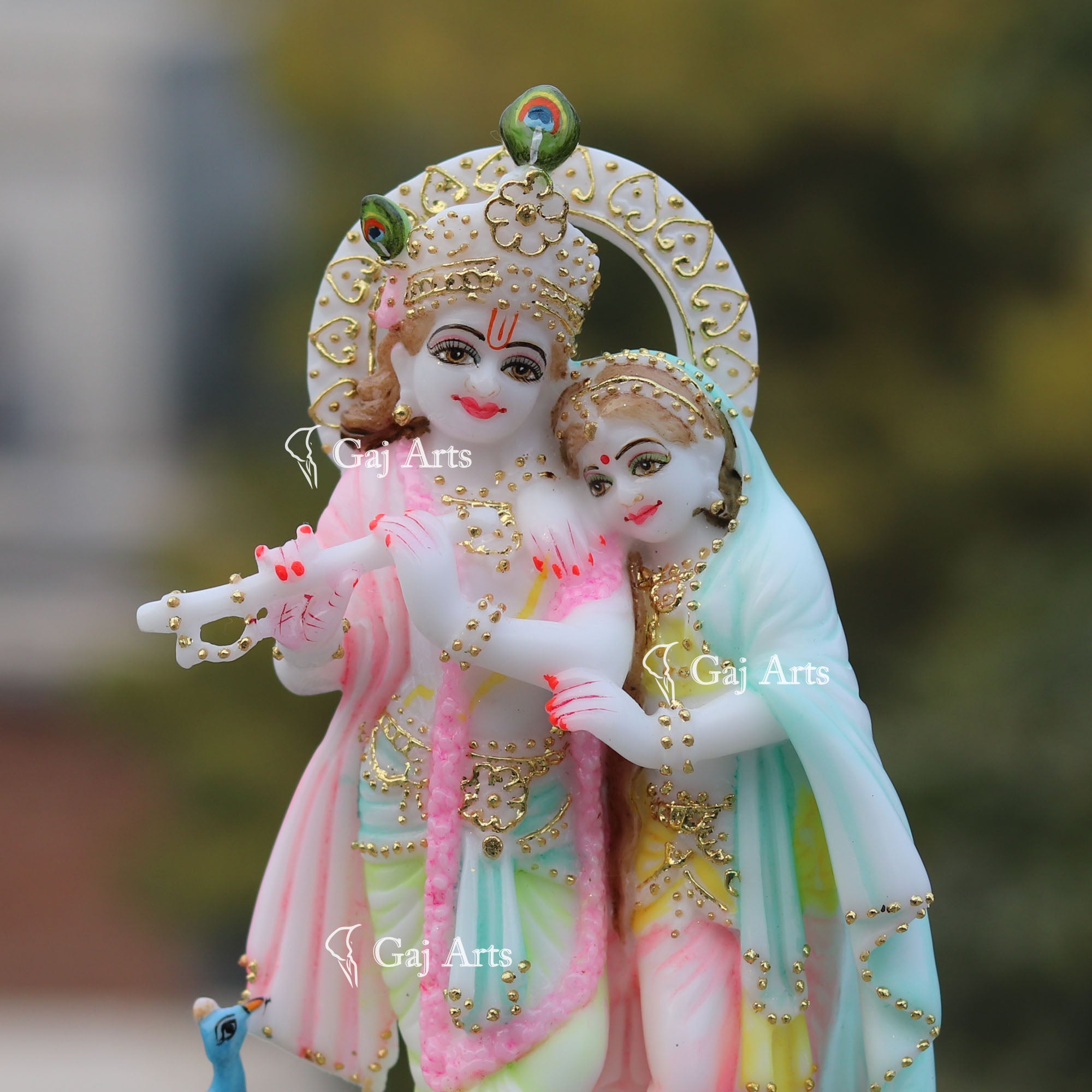 Marble Ethiopia Radha Krishna Jodi | 9 Inch