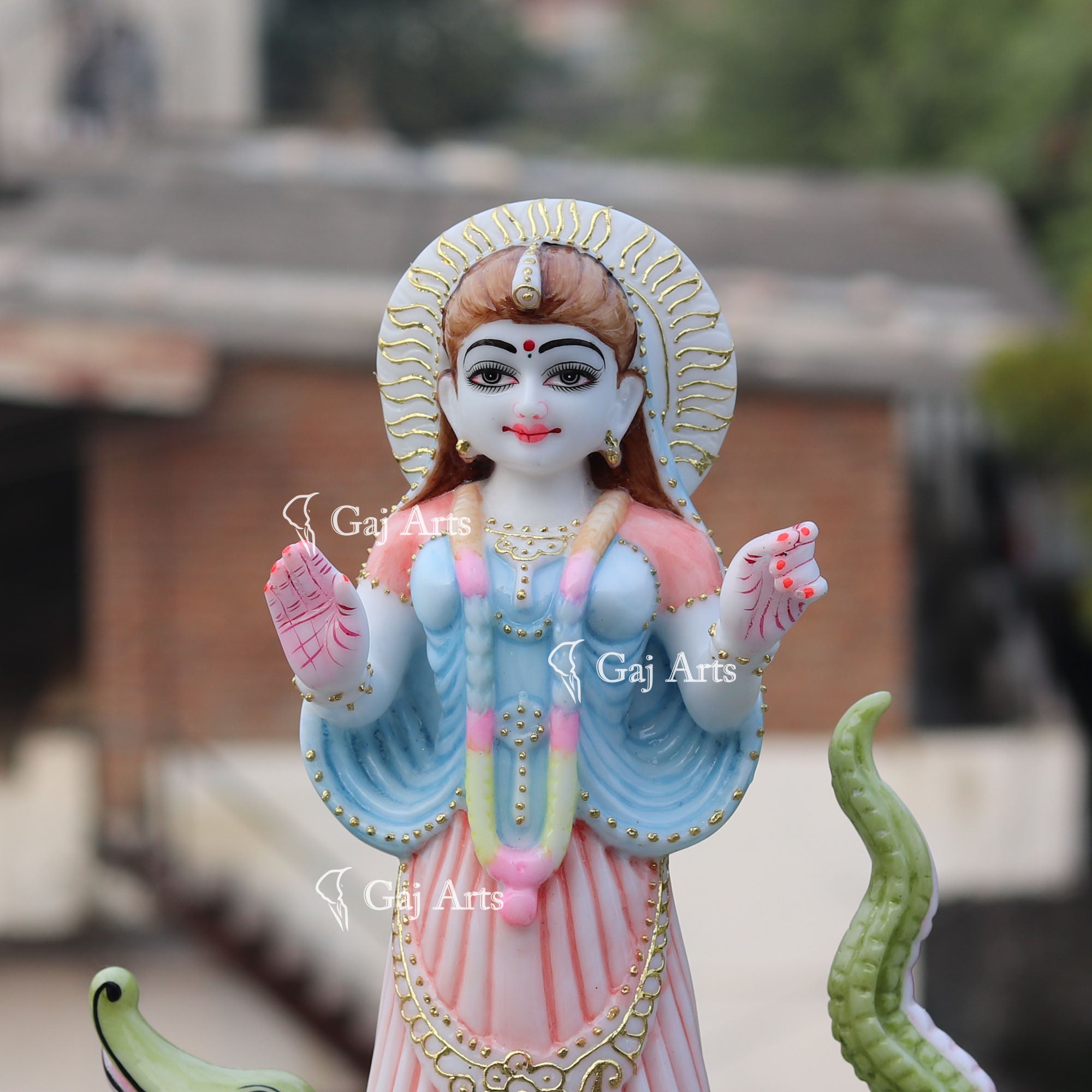 Marble Ethiopia Khodiyar Maa Idol | 15 Inch