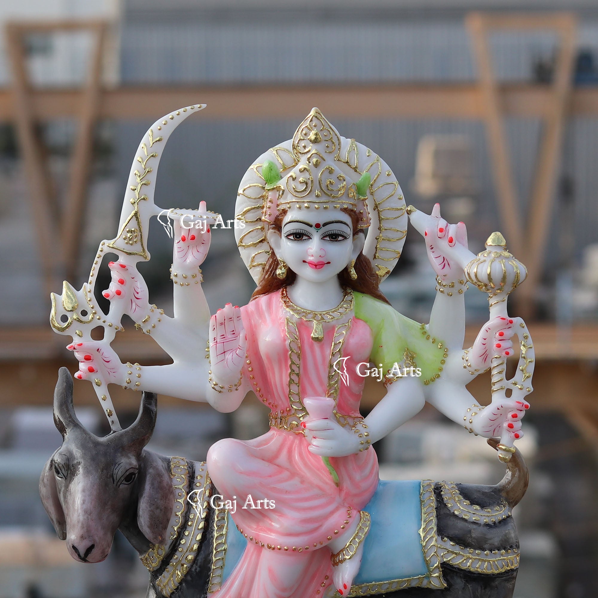 White Marble Ethiopia Meldi Maa Idol | 18 Inch