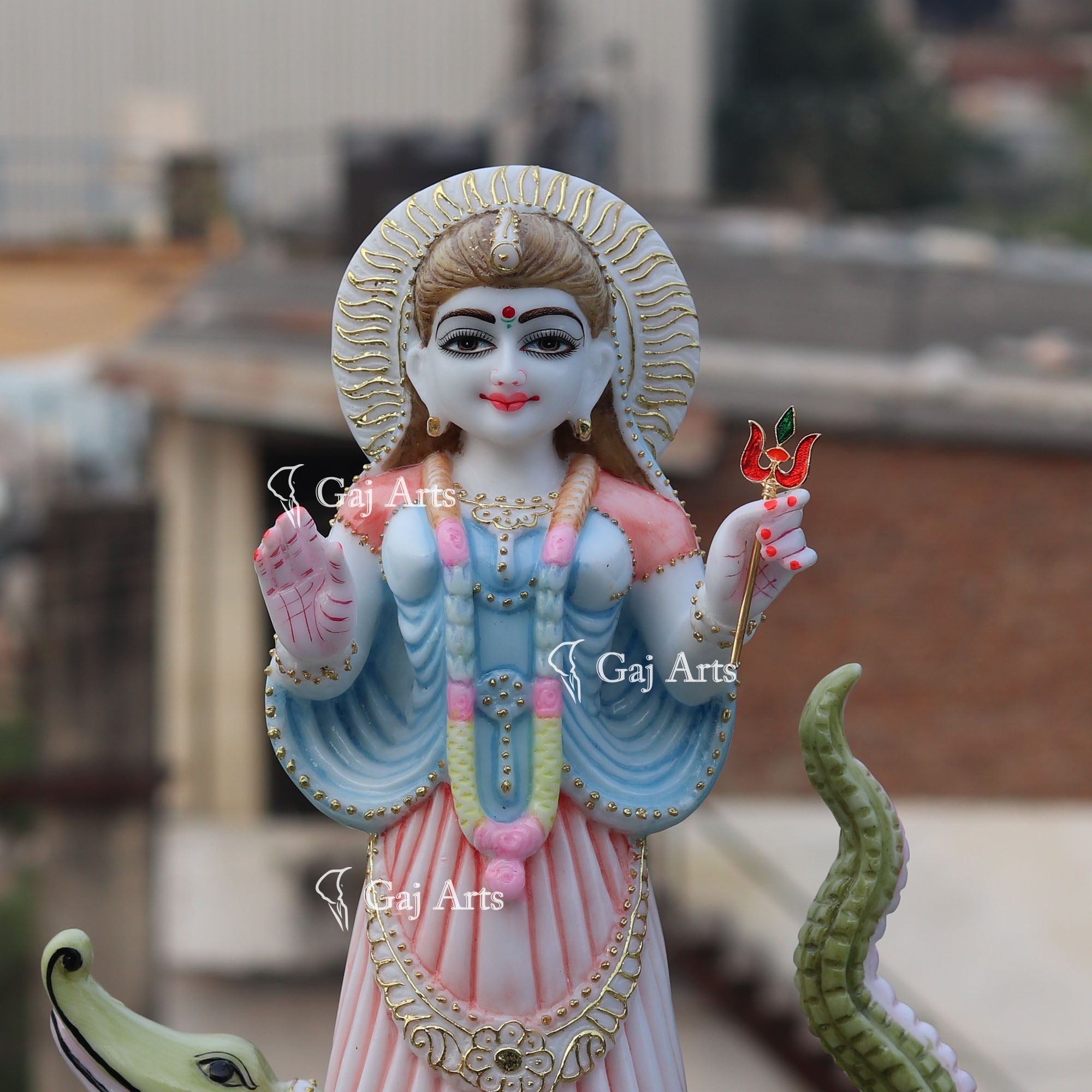 Marble Ethiopia Khodiyar Maa Idol | 18 Inch