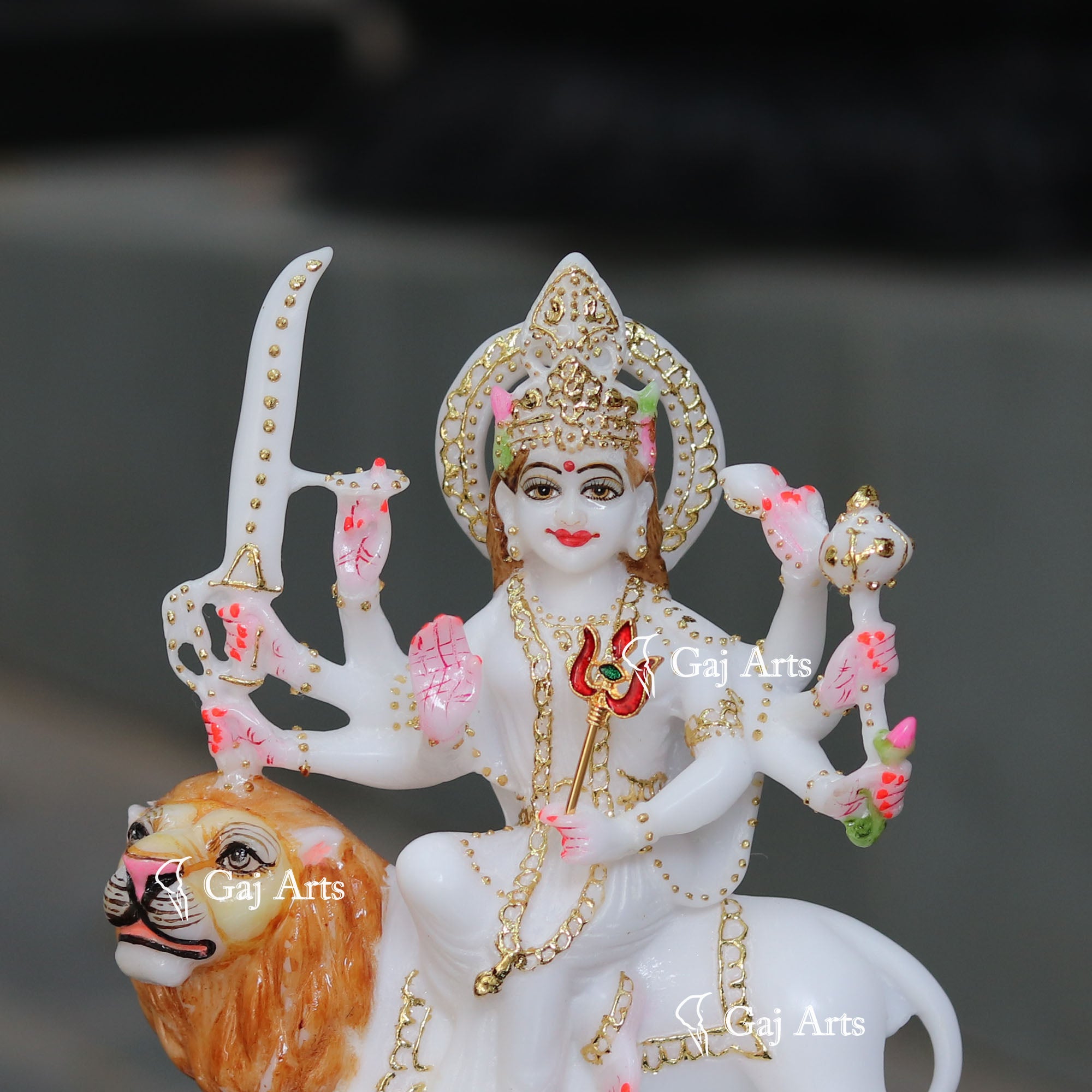 Marble Durga Maa Idol | 9 Inch
