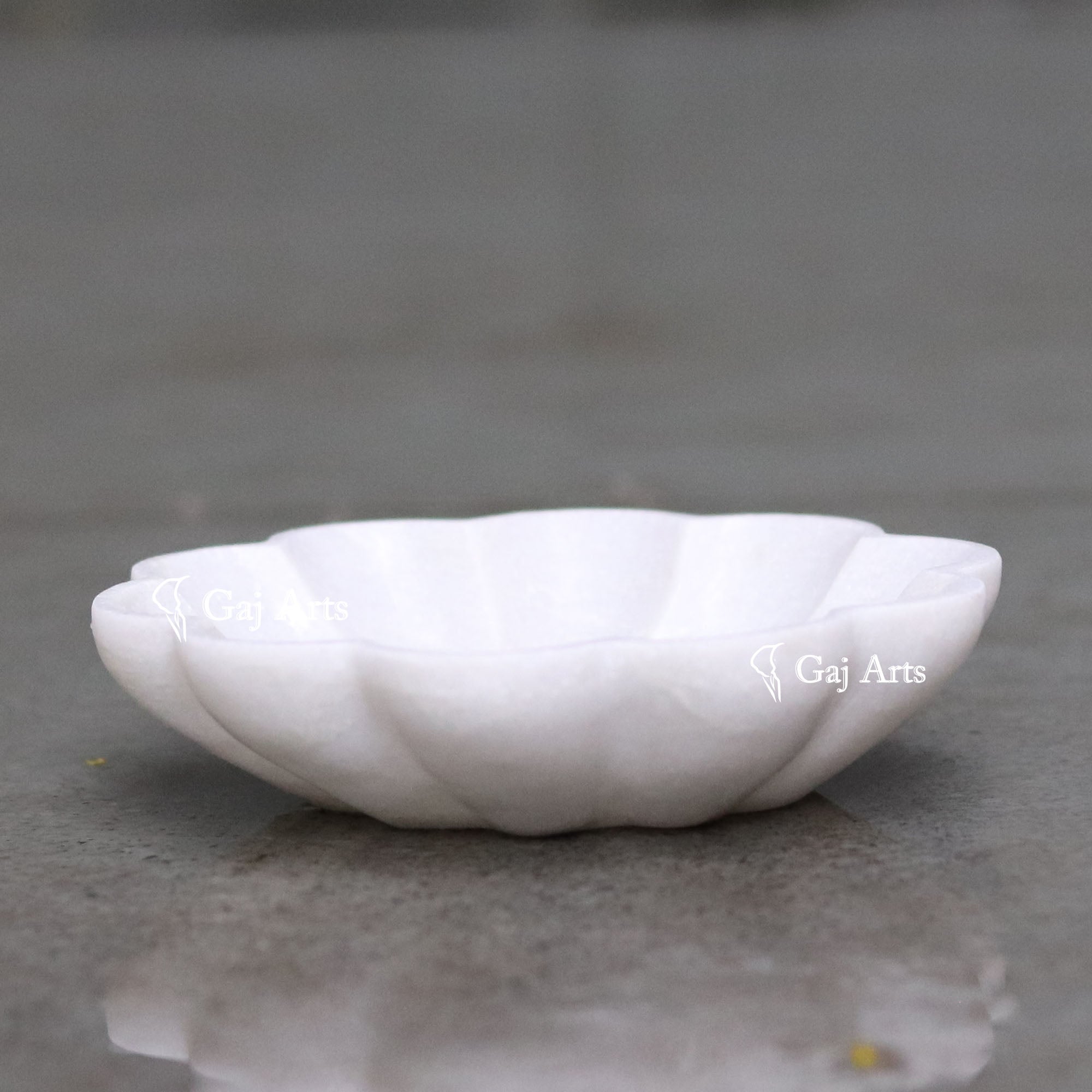 White Marble Petite Flower Bowl | 6 Inch