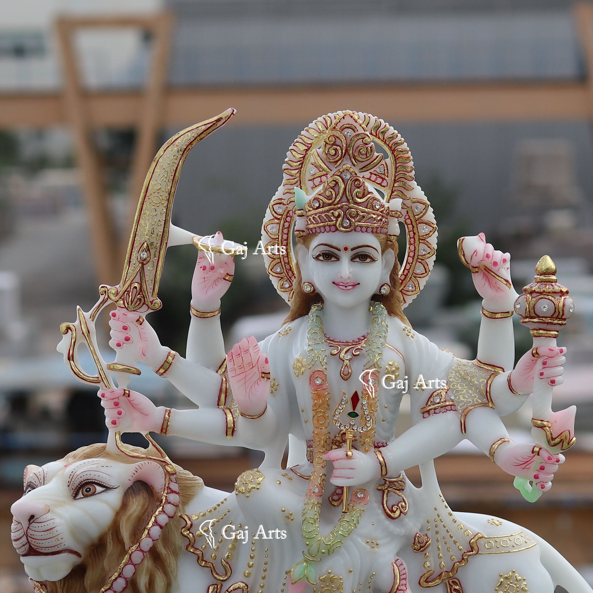 Marble Durga Maa Idol | 18 Inch