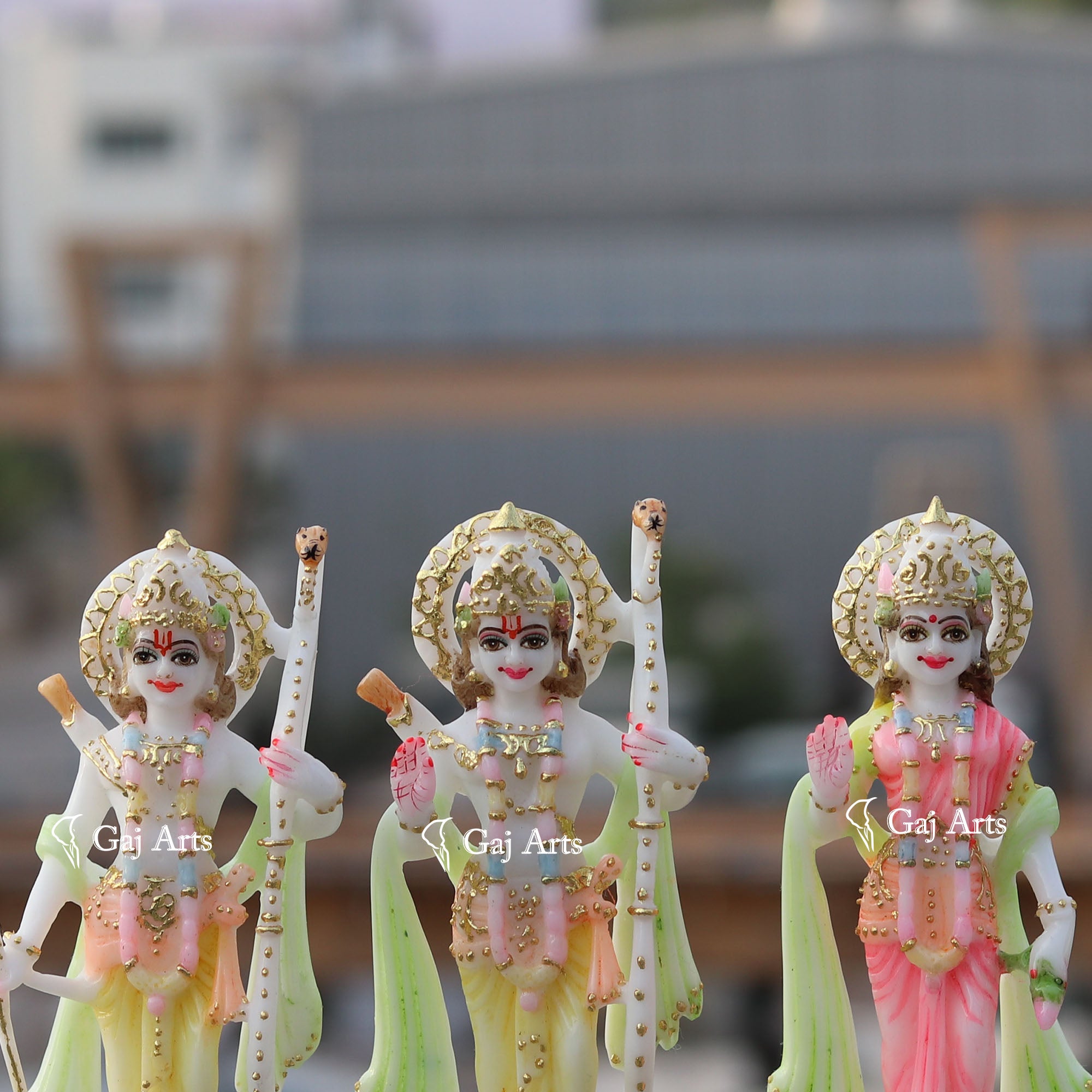 Marble Ethiopia Ram Jodi Idol | 7 Inch