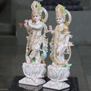 White Marble Radha Krishna Idol | 21 Inch