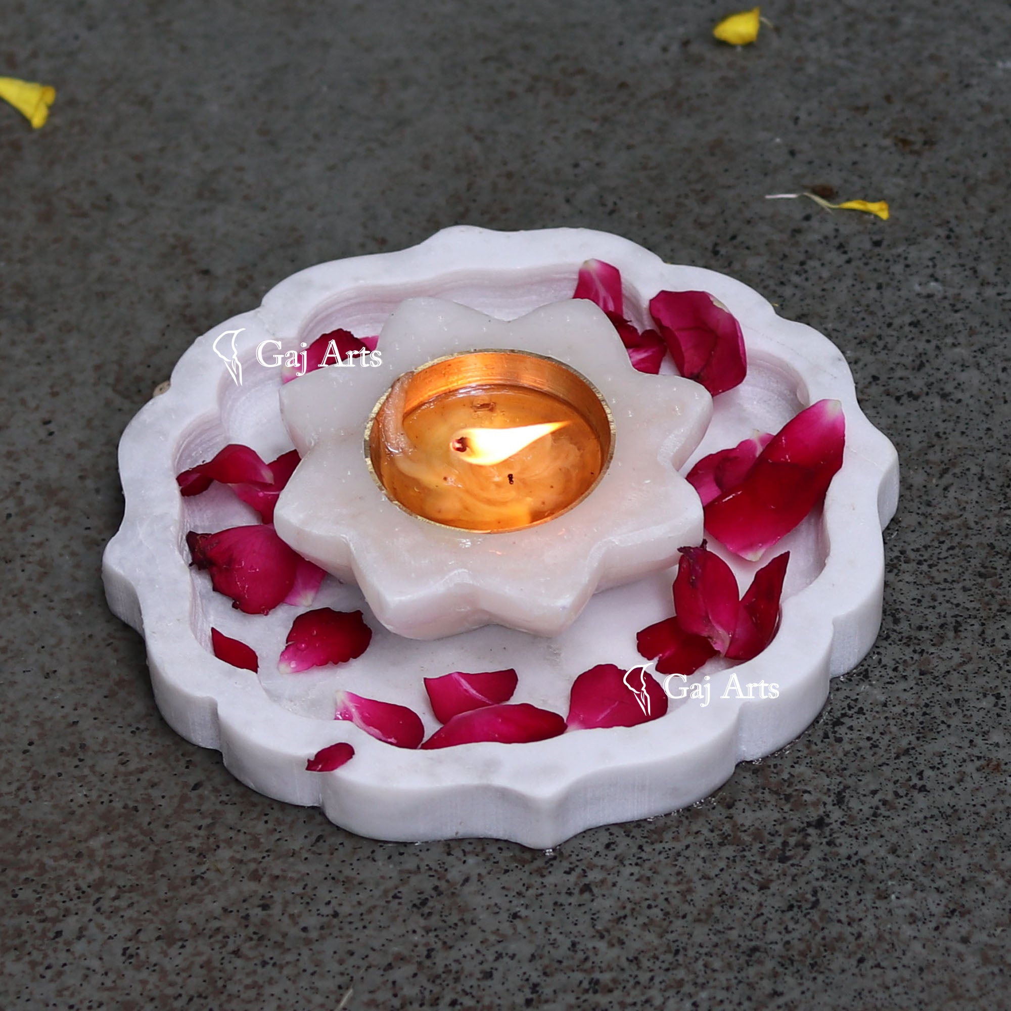 White Marble Mini Flower Bowl | 6 Inch