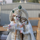 White Marble Ethiopia Radha Krishna Idol | 24 Inch
