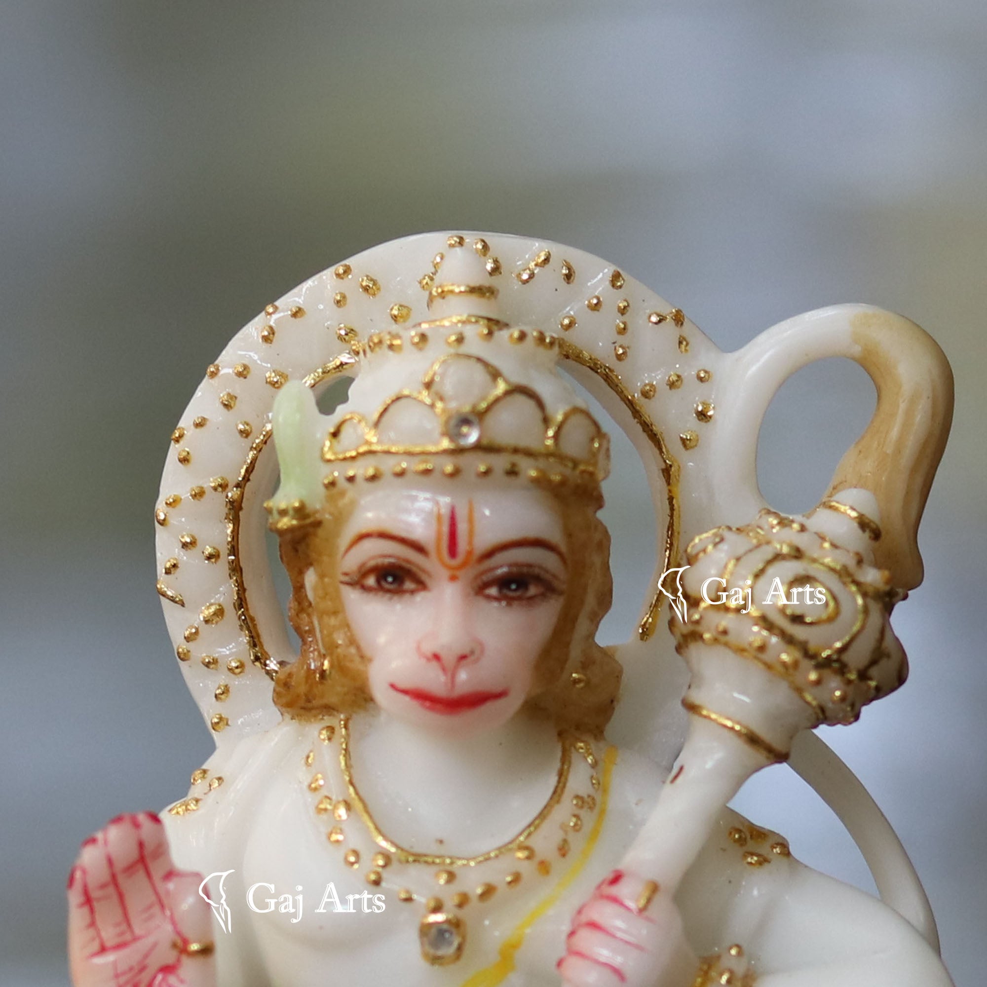 Marble Powder Hanuman Ji Idol | 6 Inch