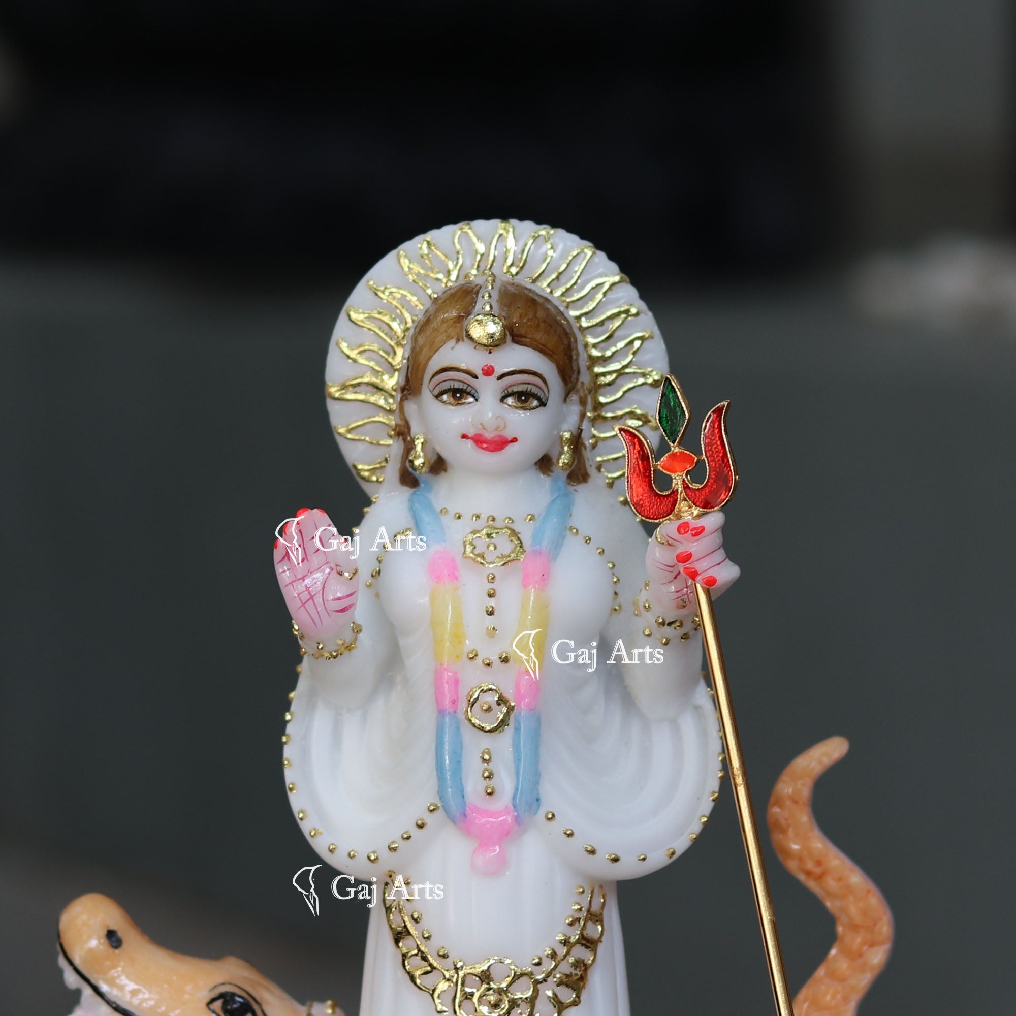 Marble Ethiopia Khodiyar Maa Idol | 9 Inch