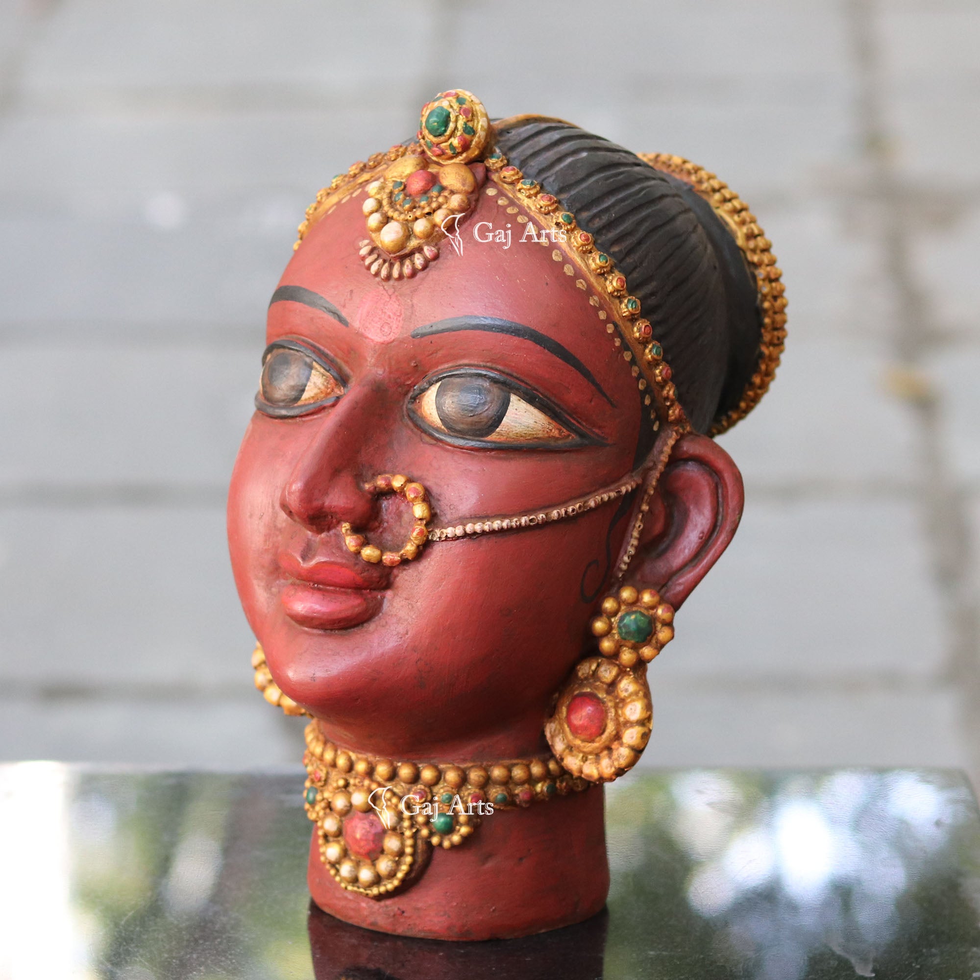 Handcrafted Wooden Bani Thani Figurine | 12 Inch