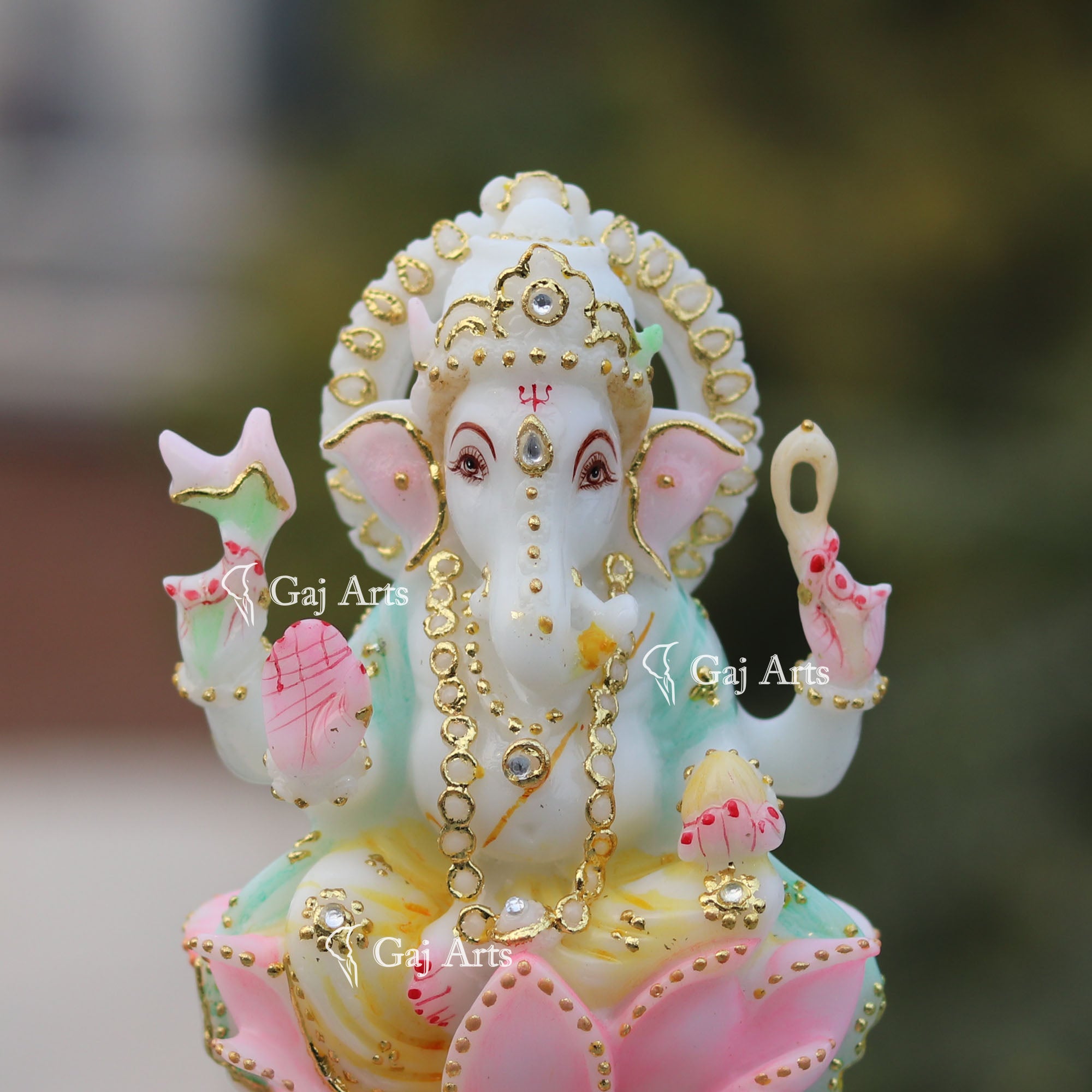 Decorative Marble Ganesh Murti | 6 Inch