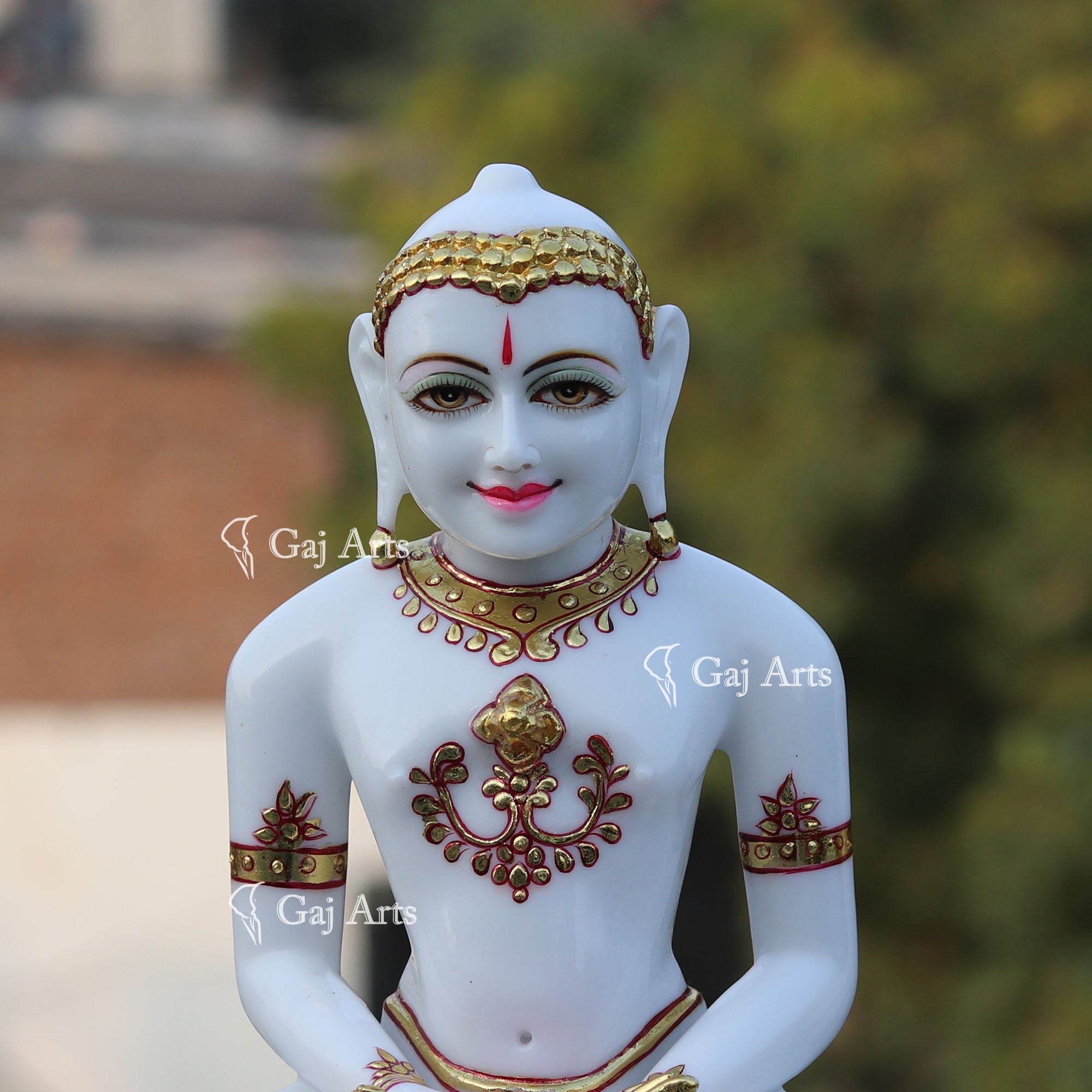 Marble Ethiopia Jain Idol | 11 Inch