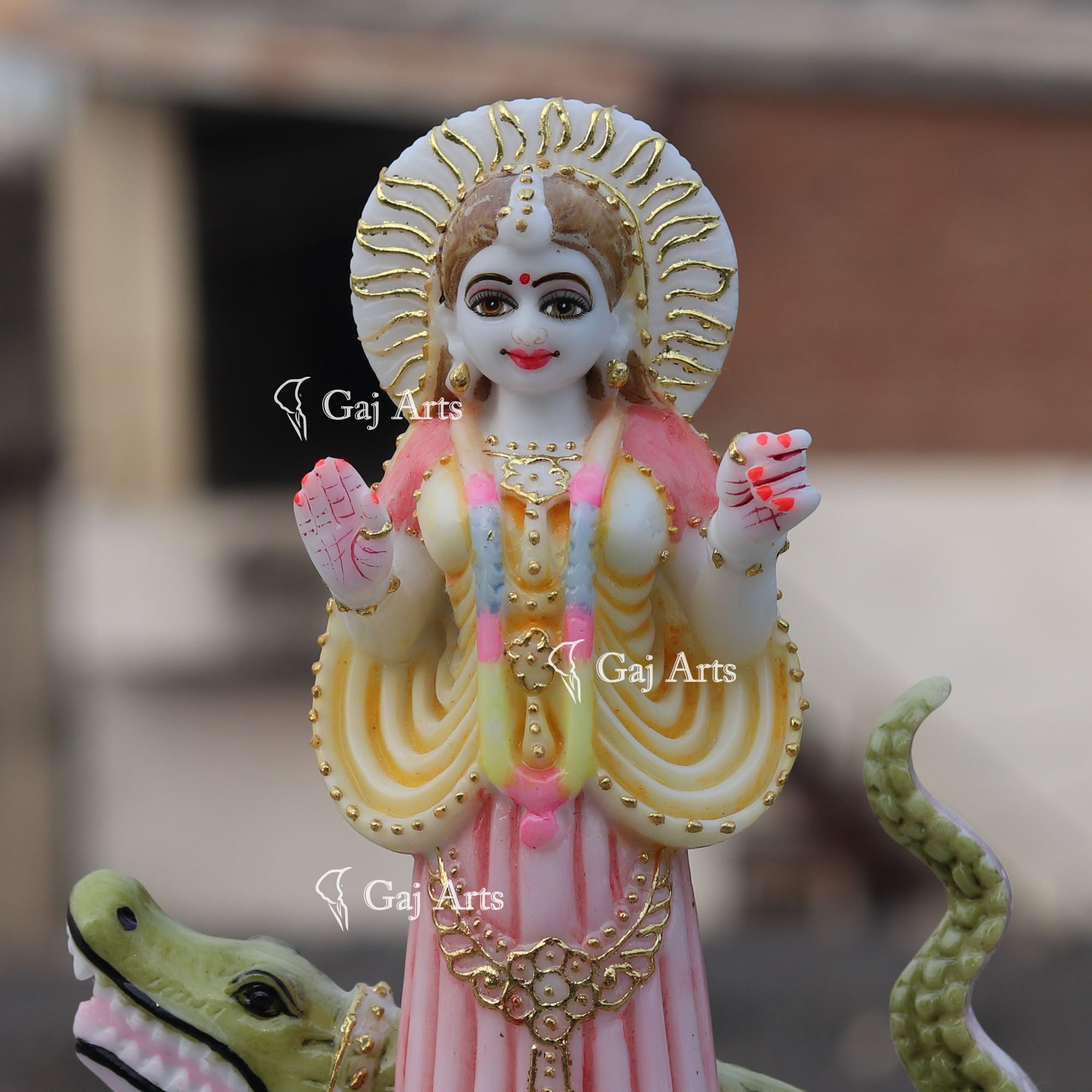 White Marble Khodiyar Maa Idol | 9 Inch