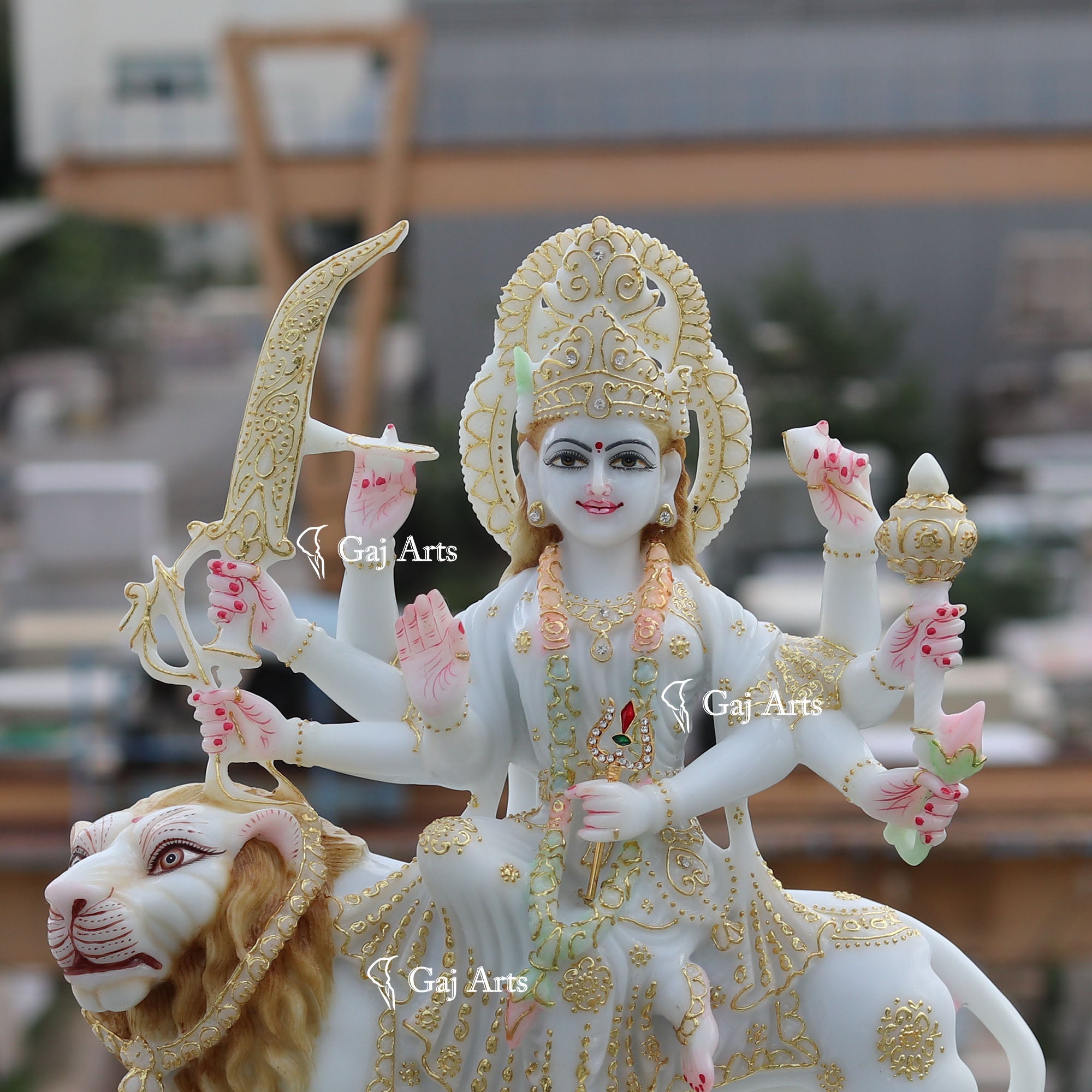 Marble Durga Maa Idol | 18 Inch