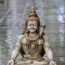 White antique finishing Marble Shiva Statue | 30 Inch