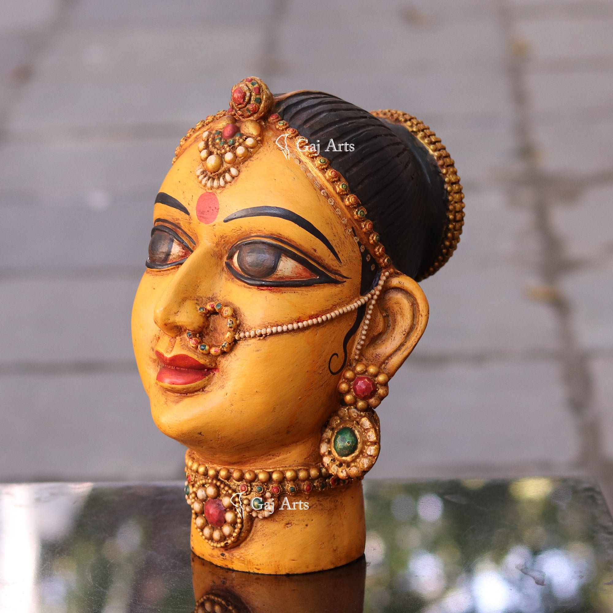Wooden Bani Thani Decorative Statue | 12 Inch