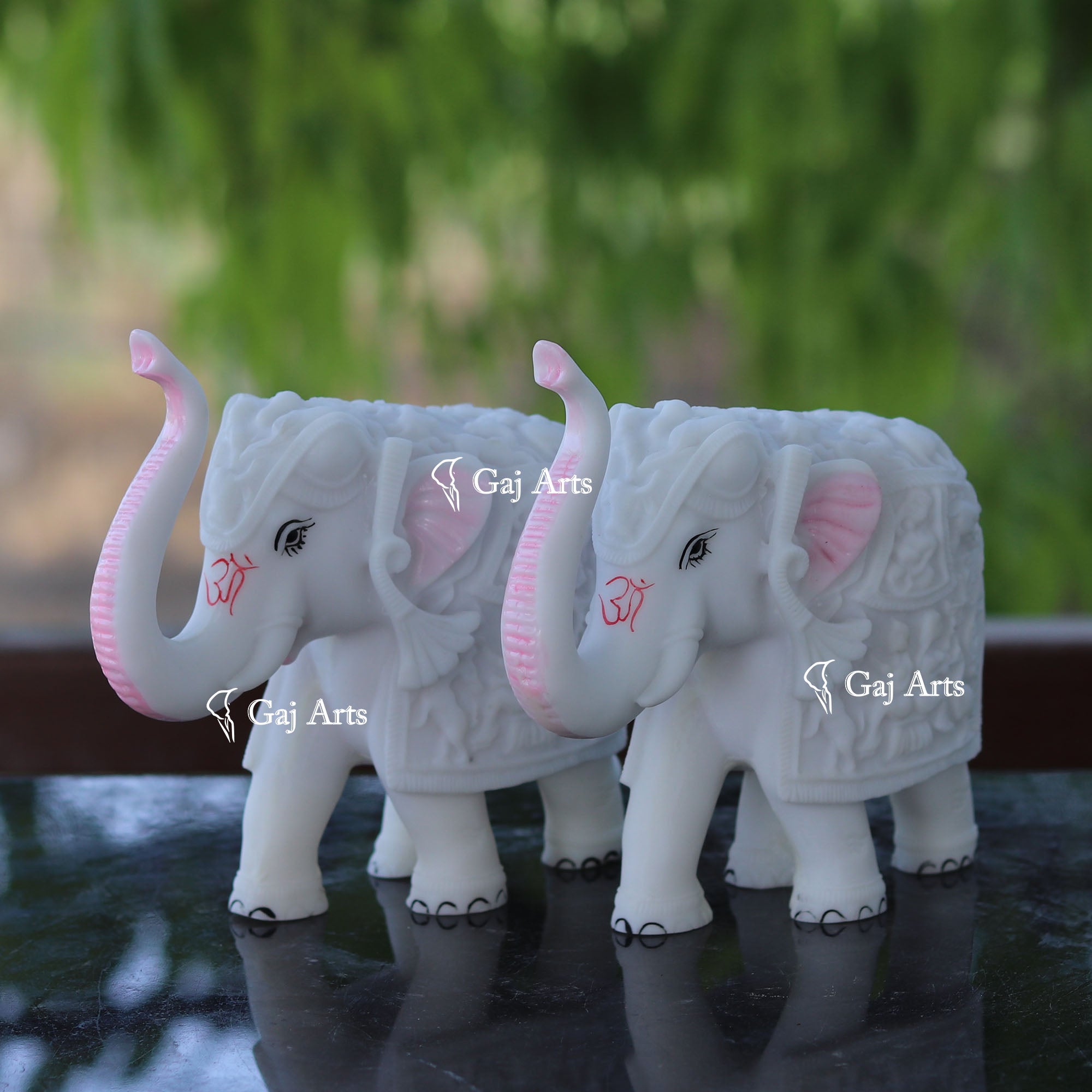 Korean Marble  Elephant Statue | 6 Inch