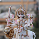 White Marble Durga Maa Idol | 12 Inch