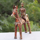 Dhokra Art Horse Riding 11"