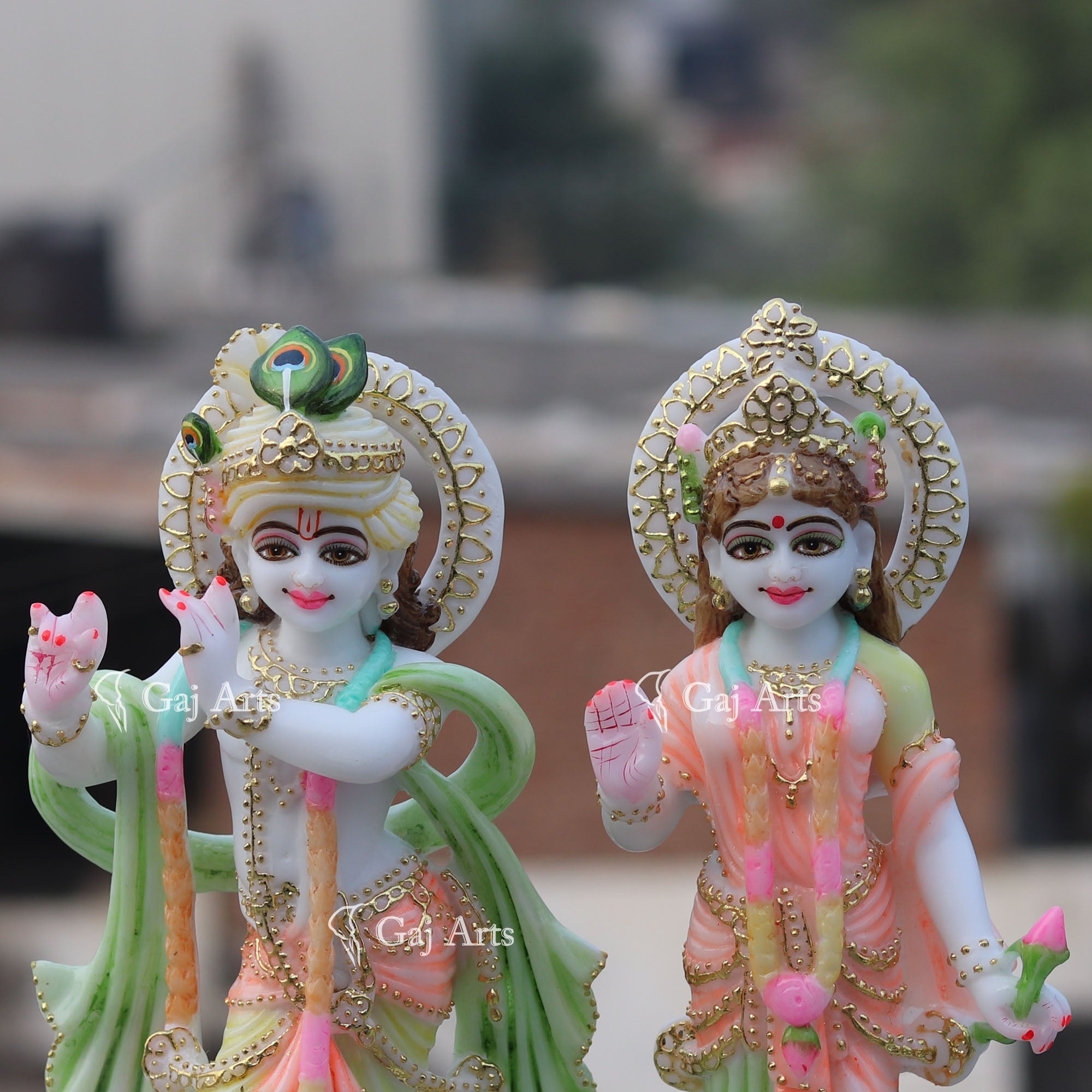 Marble Radha Krishna Idol | 12 Inch
