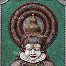 Antique Finish Kathakali Wall Panel | 48 Inch