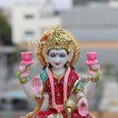 White Marble Lakshmi Maa Statue | 15 Inch
