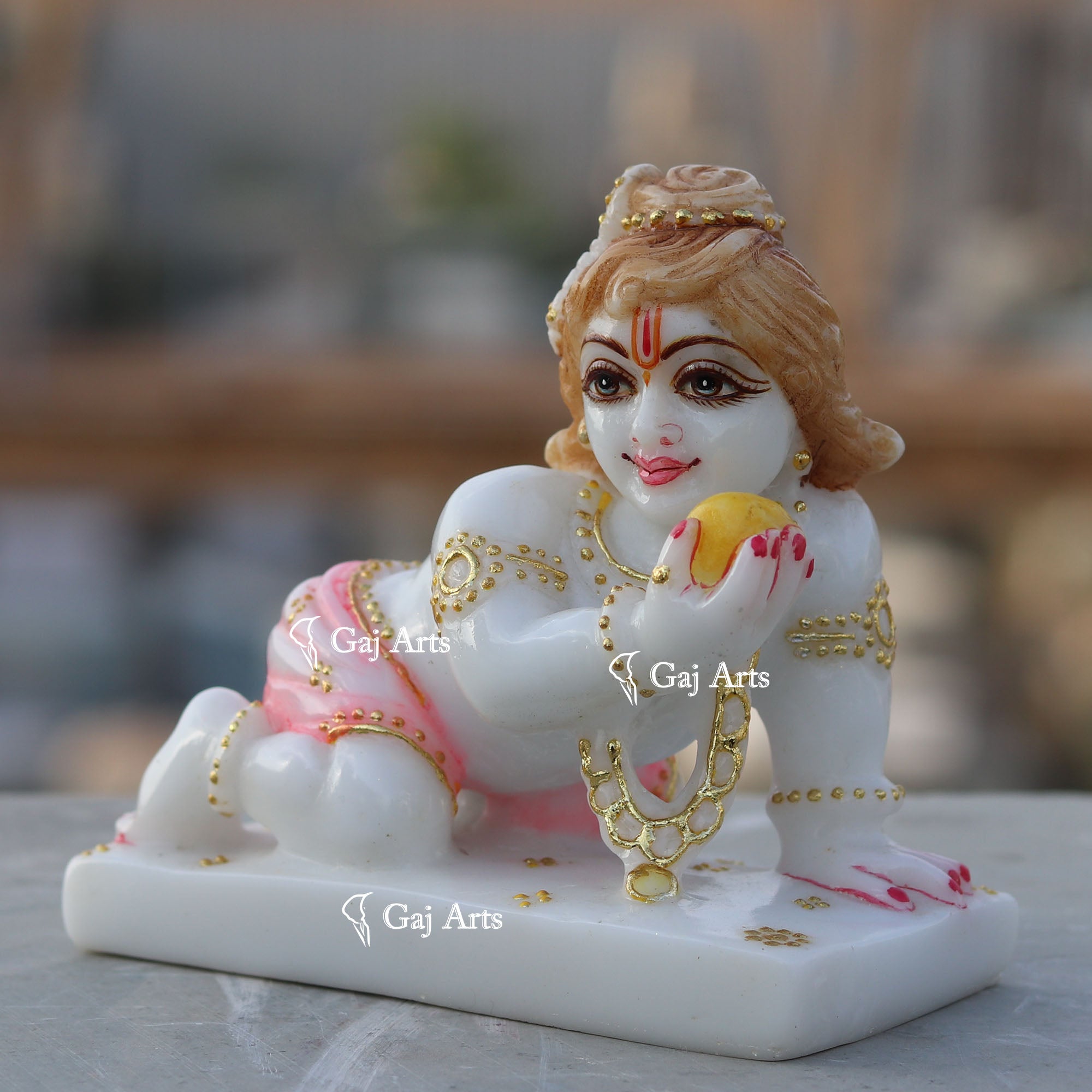 White Marble Bal Gopal Idol | 5 Inch
