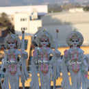 White Marble Ram Jodi Idol | 18 Inch