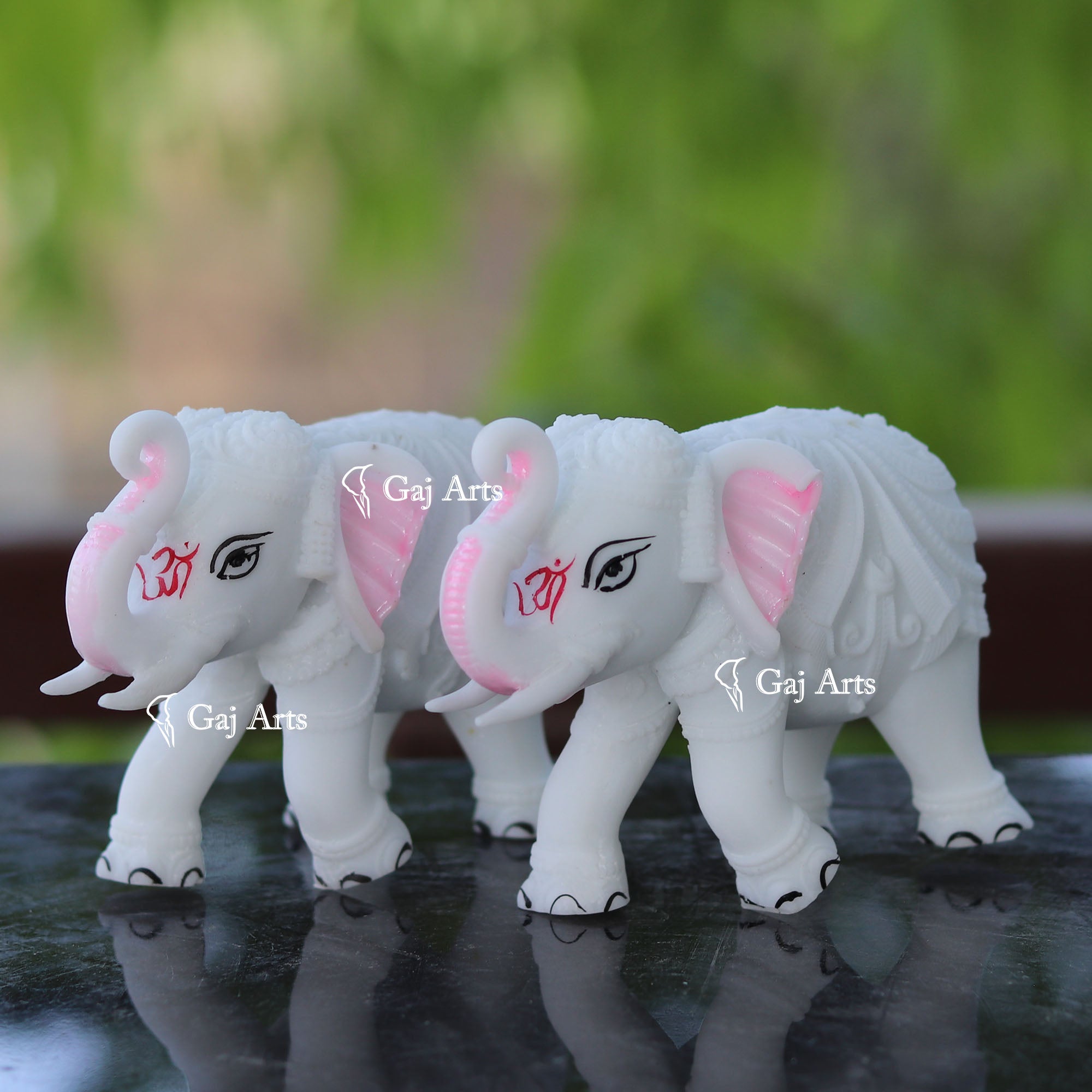 Korean Marble  Elephant Statue | 4 Inch