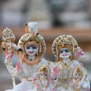 White Marble Shiv Parivar Idol | 7 Inch