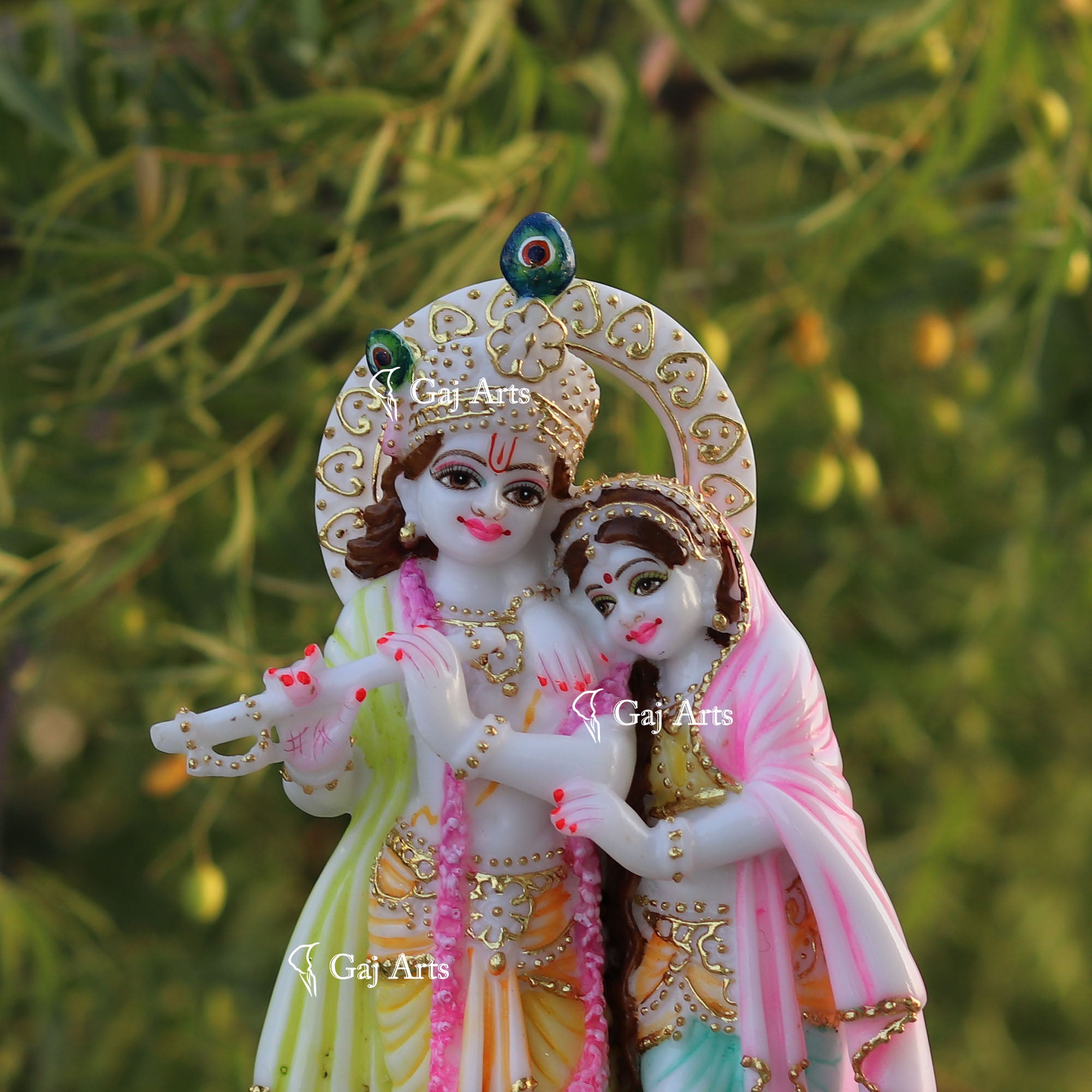 White Marble Ethiopia Radha Krishna Jodi | 12 Inch