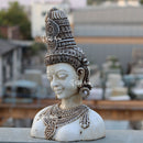 White Antique Finish Lady statue |18 Inch