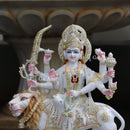 White Marble Durga Mata Idol | 18 Inch