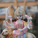 White Marble Durga Mata Statue | 12 Inch