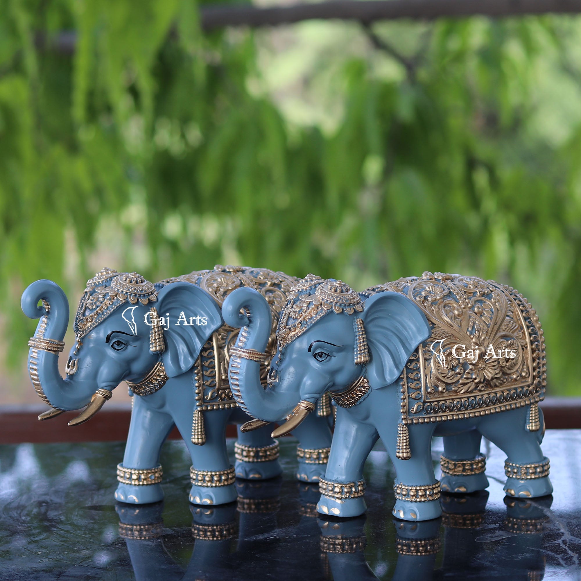 Korean Marble Elephant Statue | 9 Inch