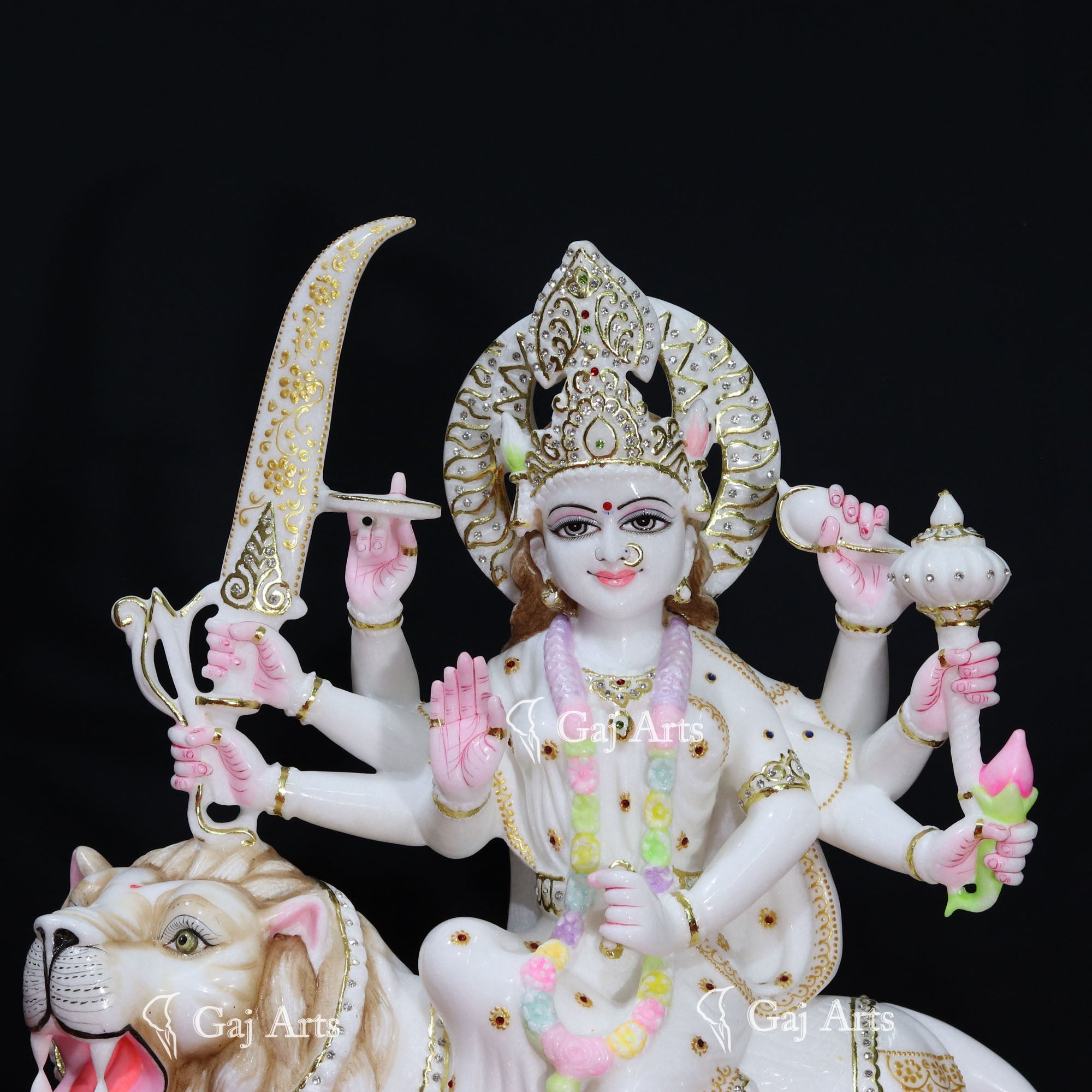 Marble Durga Mata Idol | 24 Inch