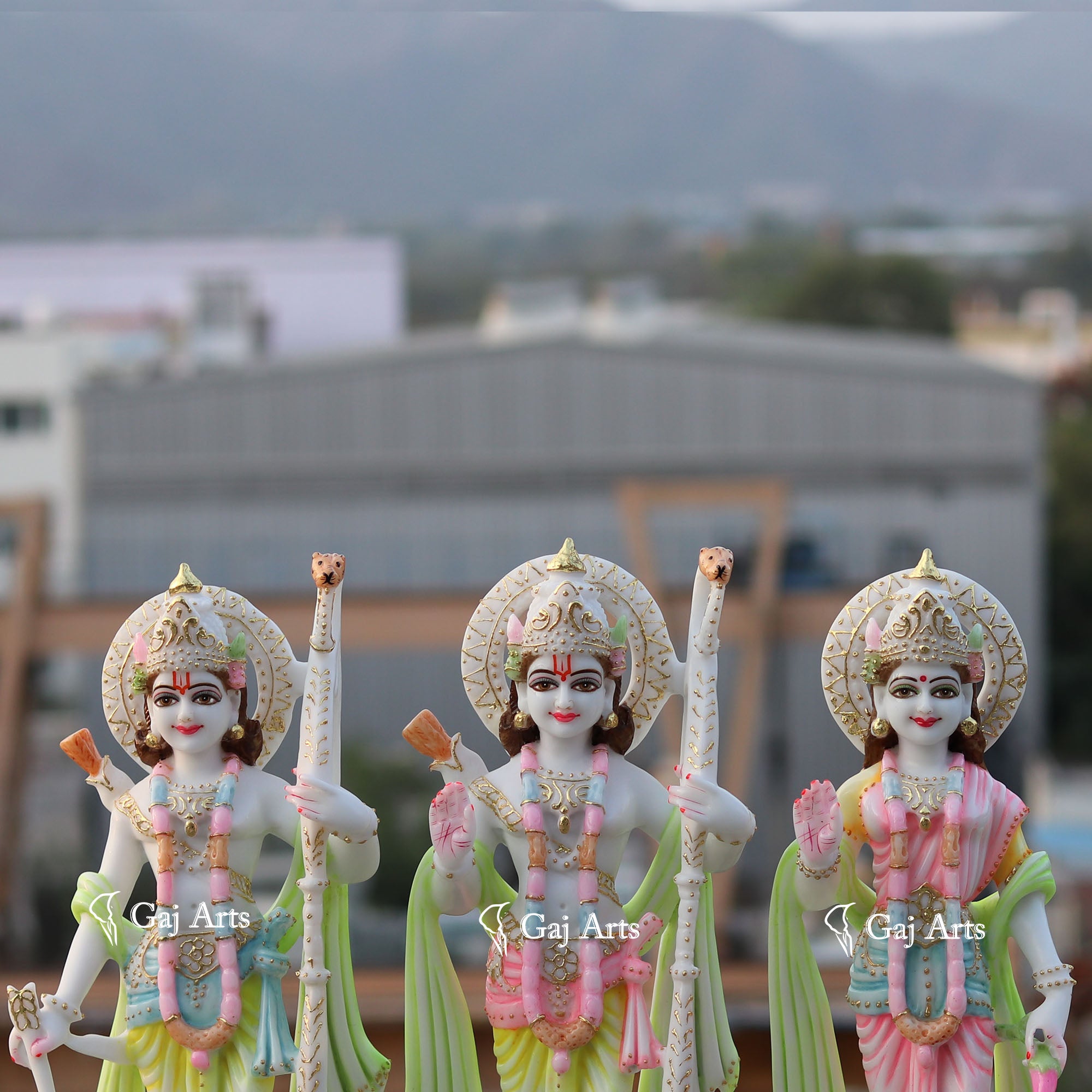 Ethiopia Marble Ram Jodi Idol | 18 Inch