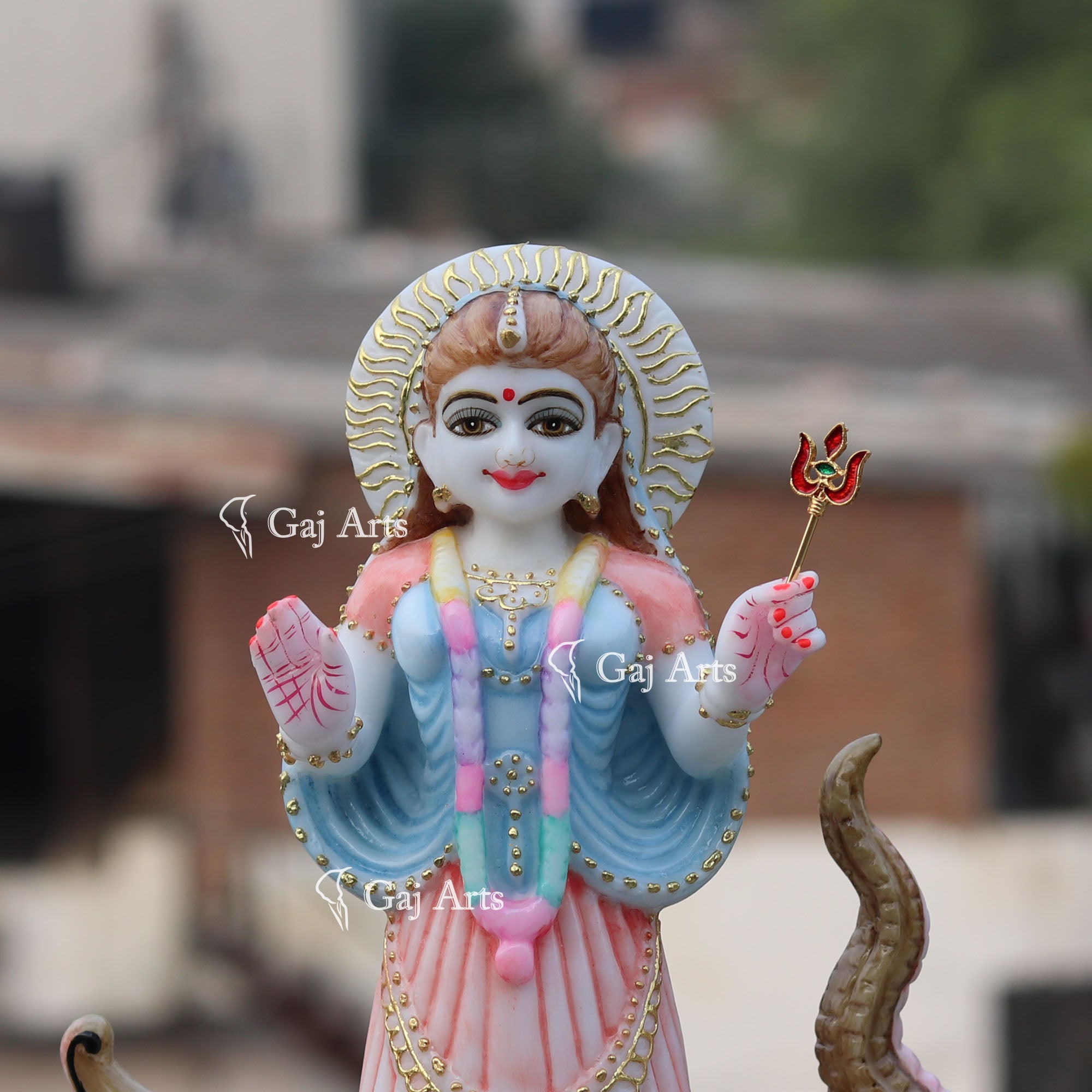 Marble Ethiopia Khodiyar Maa Idol | 12 Inch